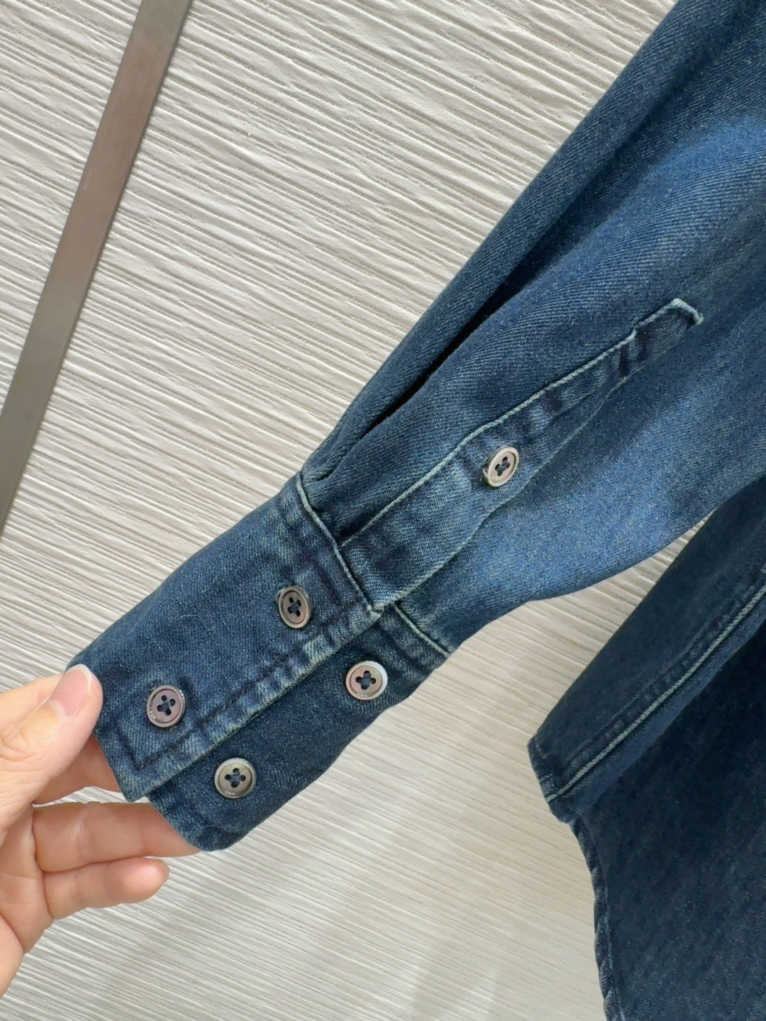 Miu Miu 25 Denim Shirt Blue Cotton Polyester