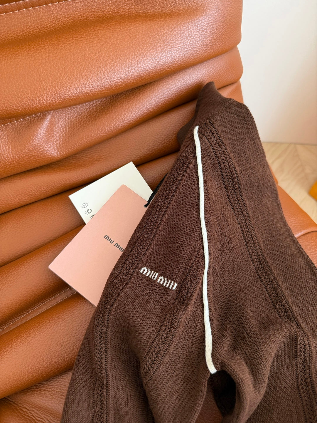 Miu Miu 25 Knitted Cardigan Brown Wool