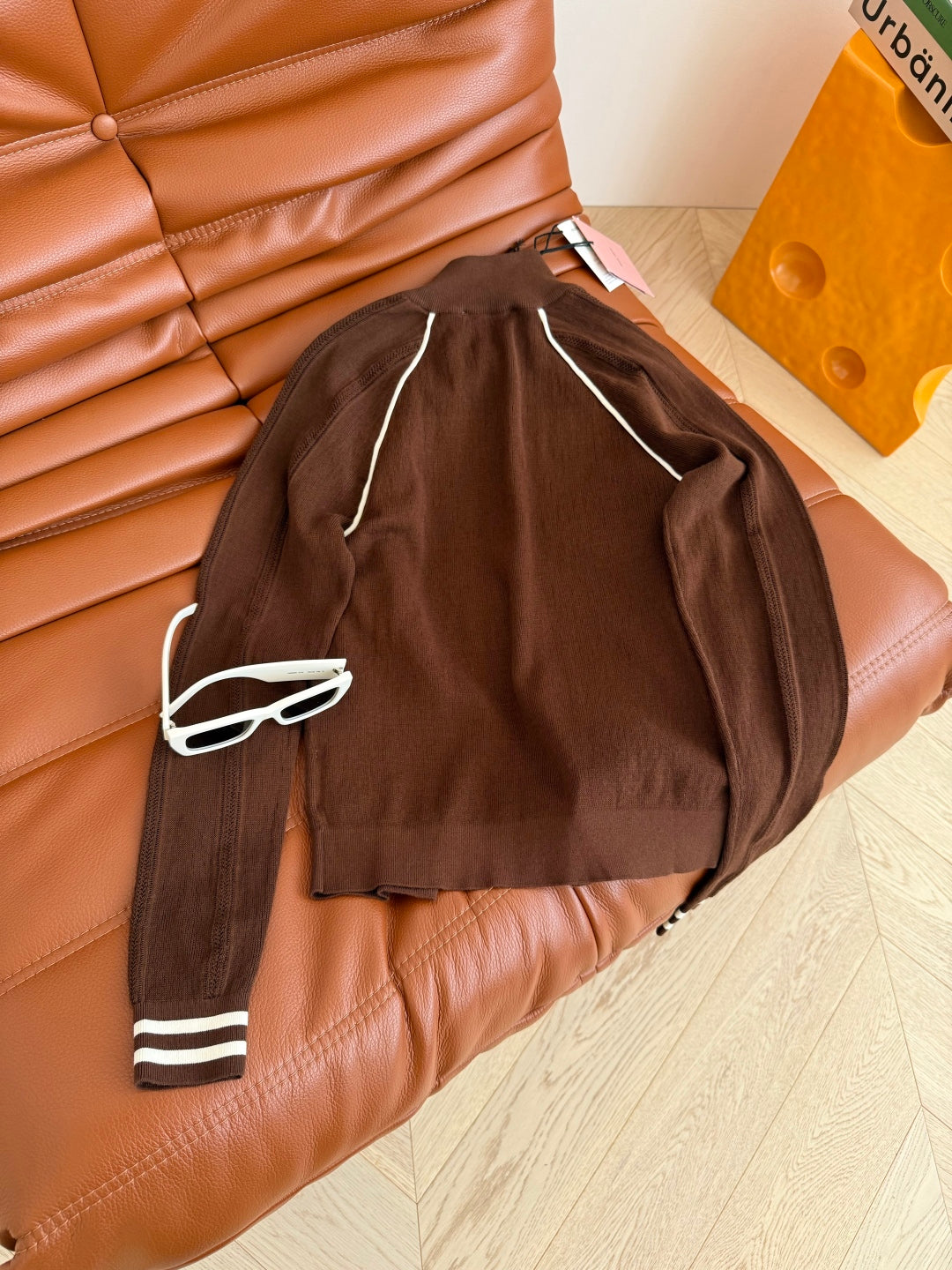 Miu Miu 25 Knitted Cardigan Brown Wool