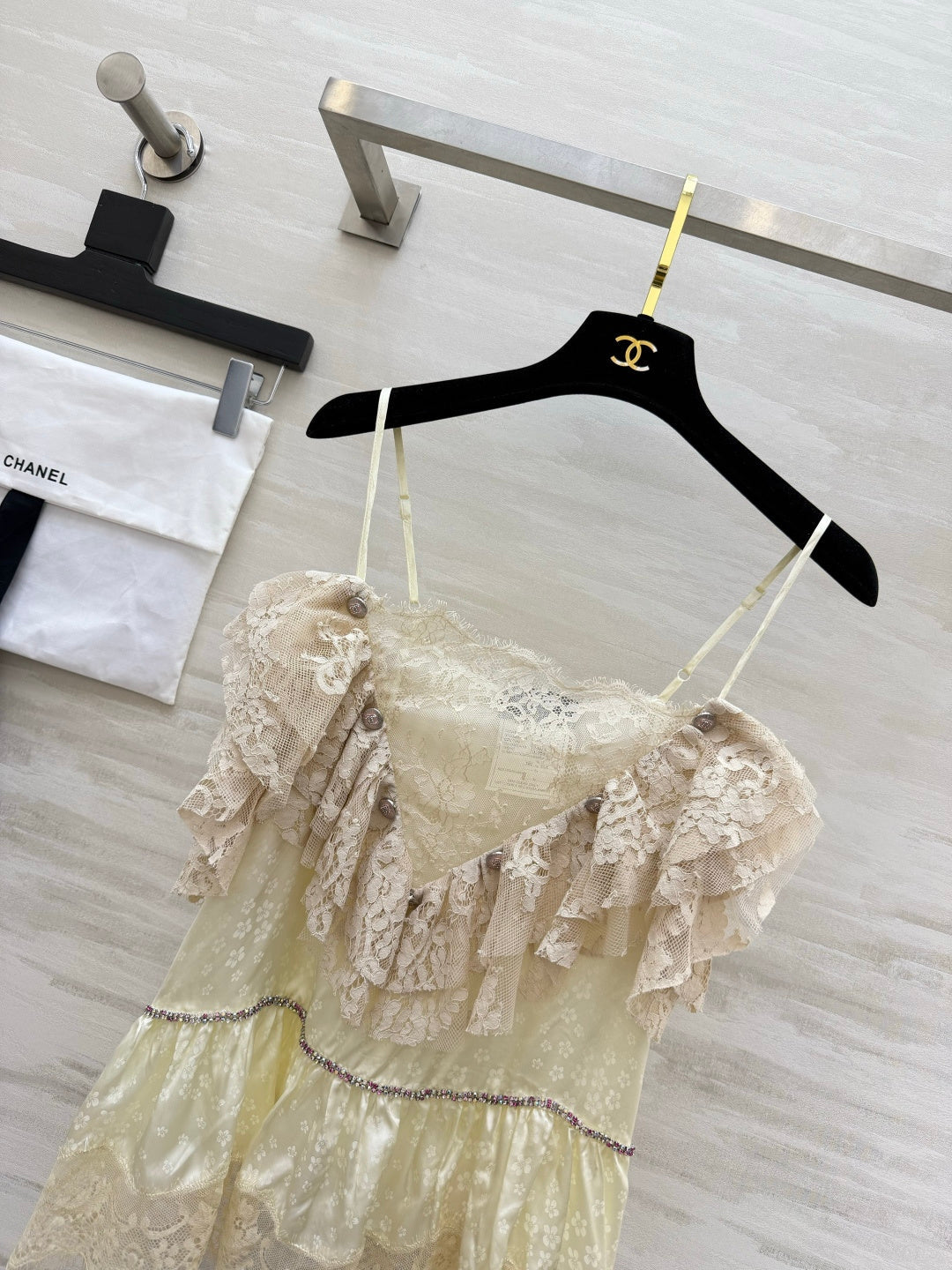 Chanel 2026 Milk Apricot Lace Camisole 392435