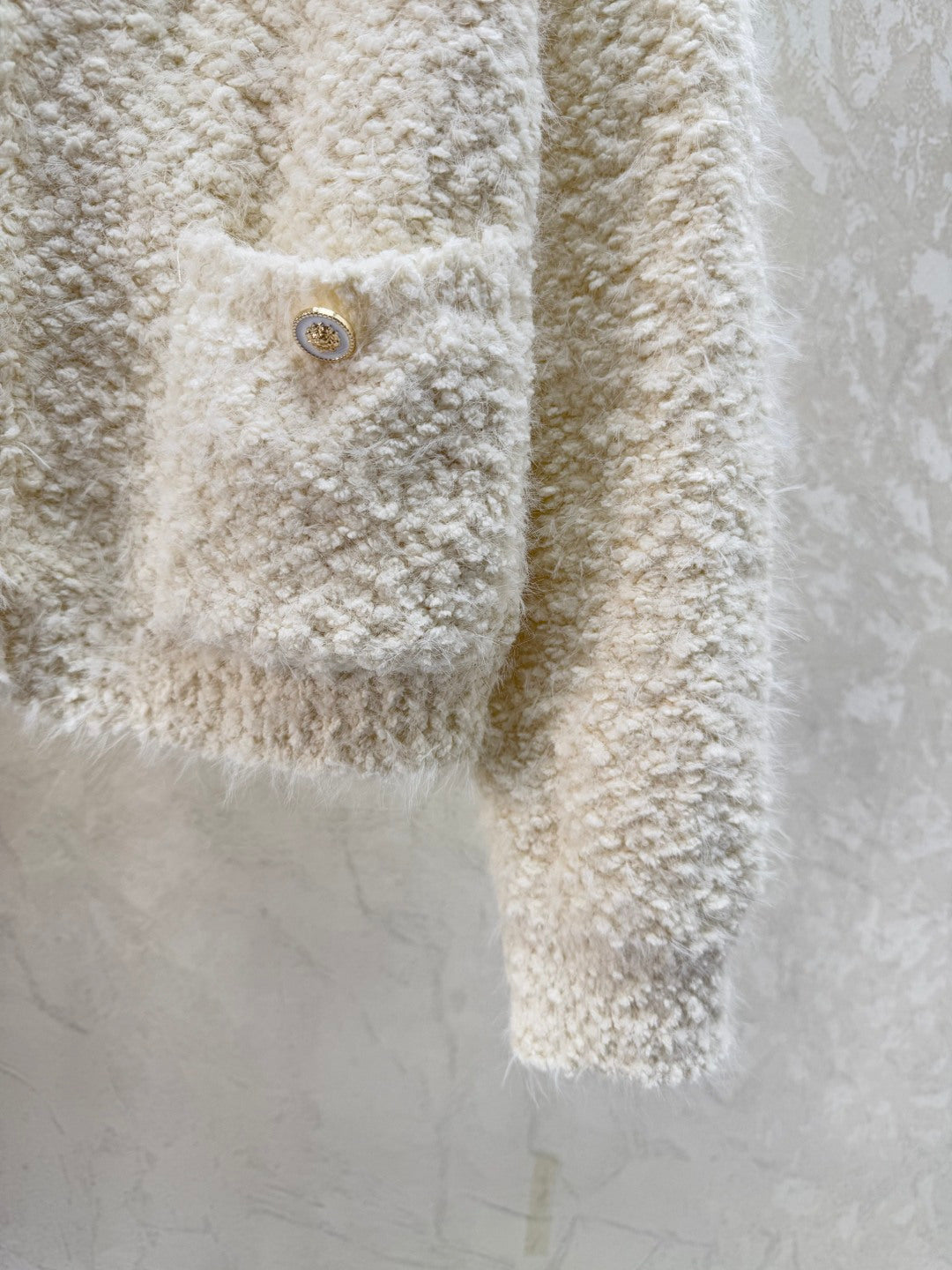 Chanel 2025 Cardigan White and Blue Wool