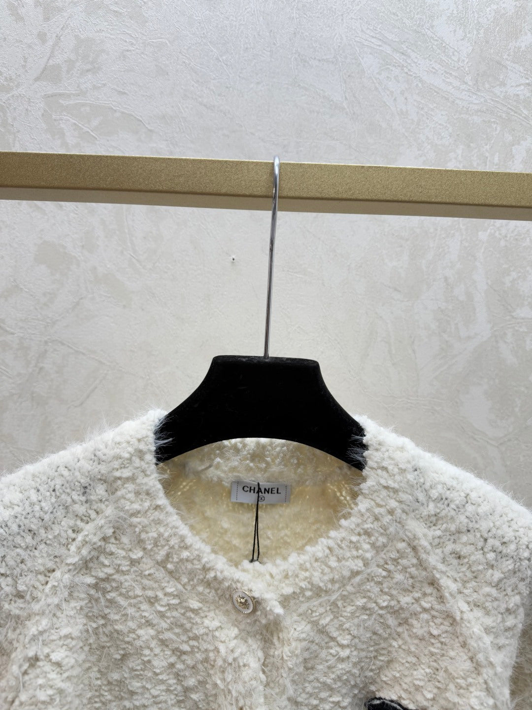 Chanel 2025 Cardigan White and Blue Wool