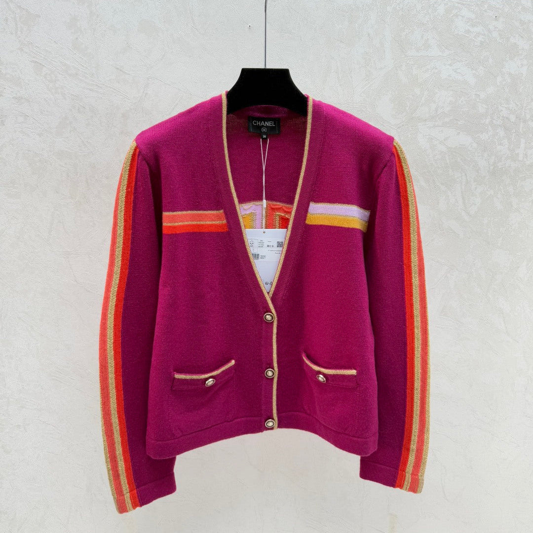 Chanel 2025  Cardigan Purple Wool 716294
