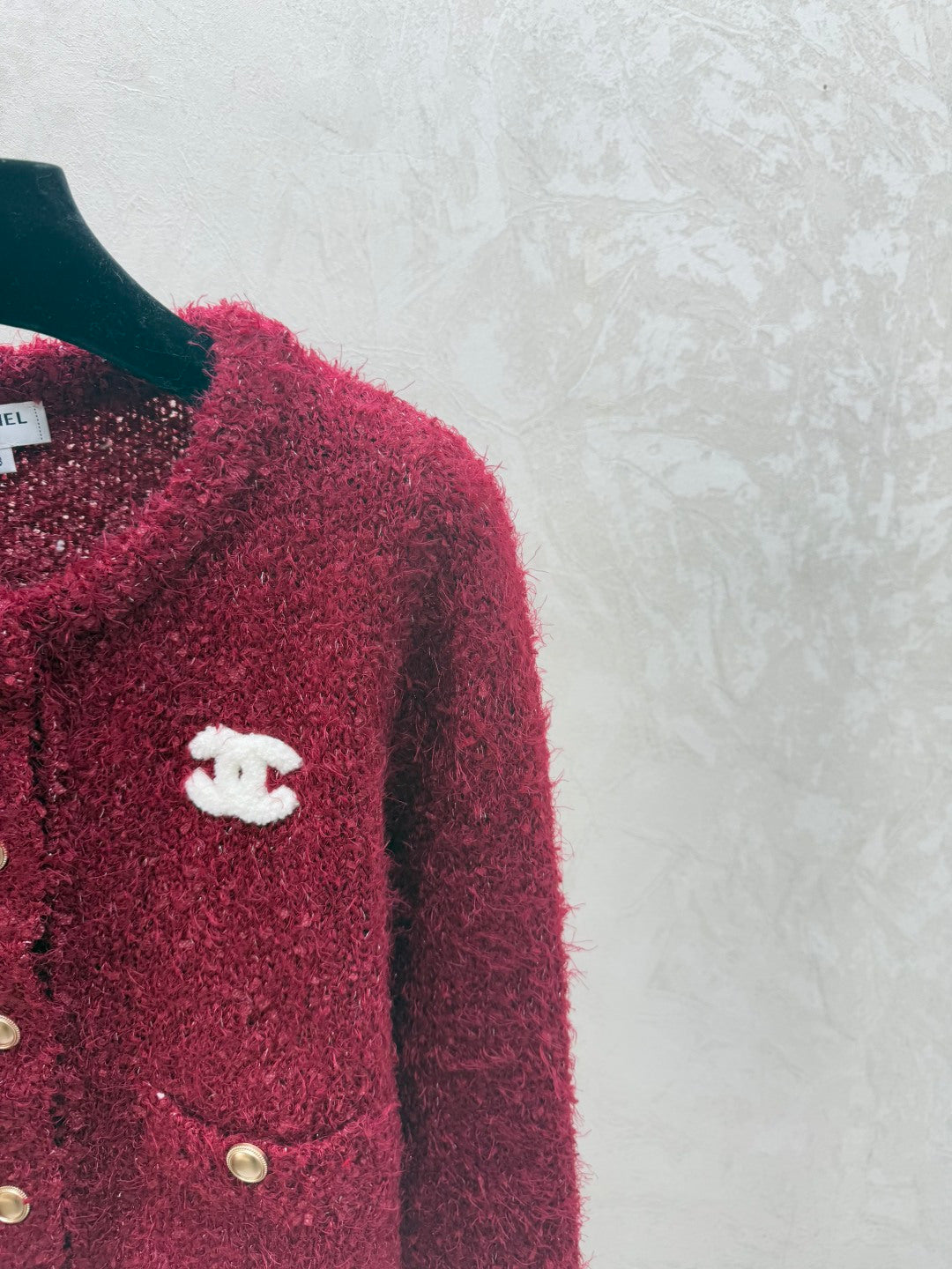 Chanel 2025  Cardigan Red Wool 716309