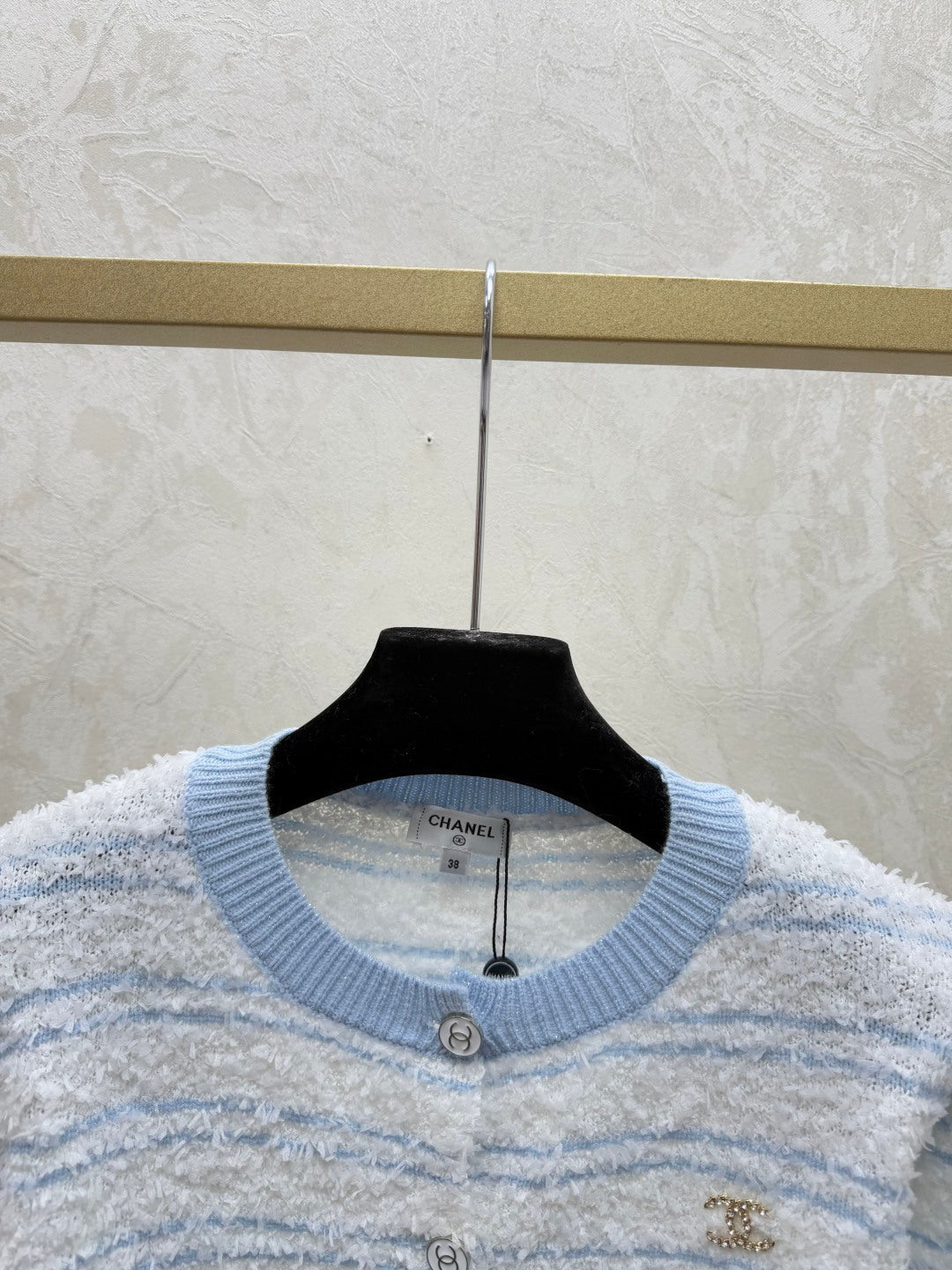 Chanel 2025 Knitted Crew Neck Cardigan Wool Polyester 734785