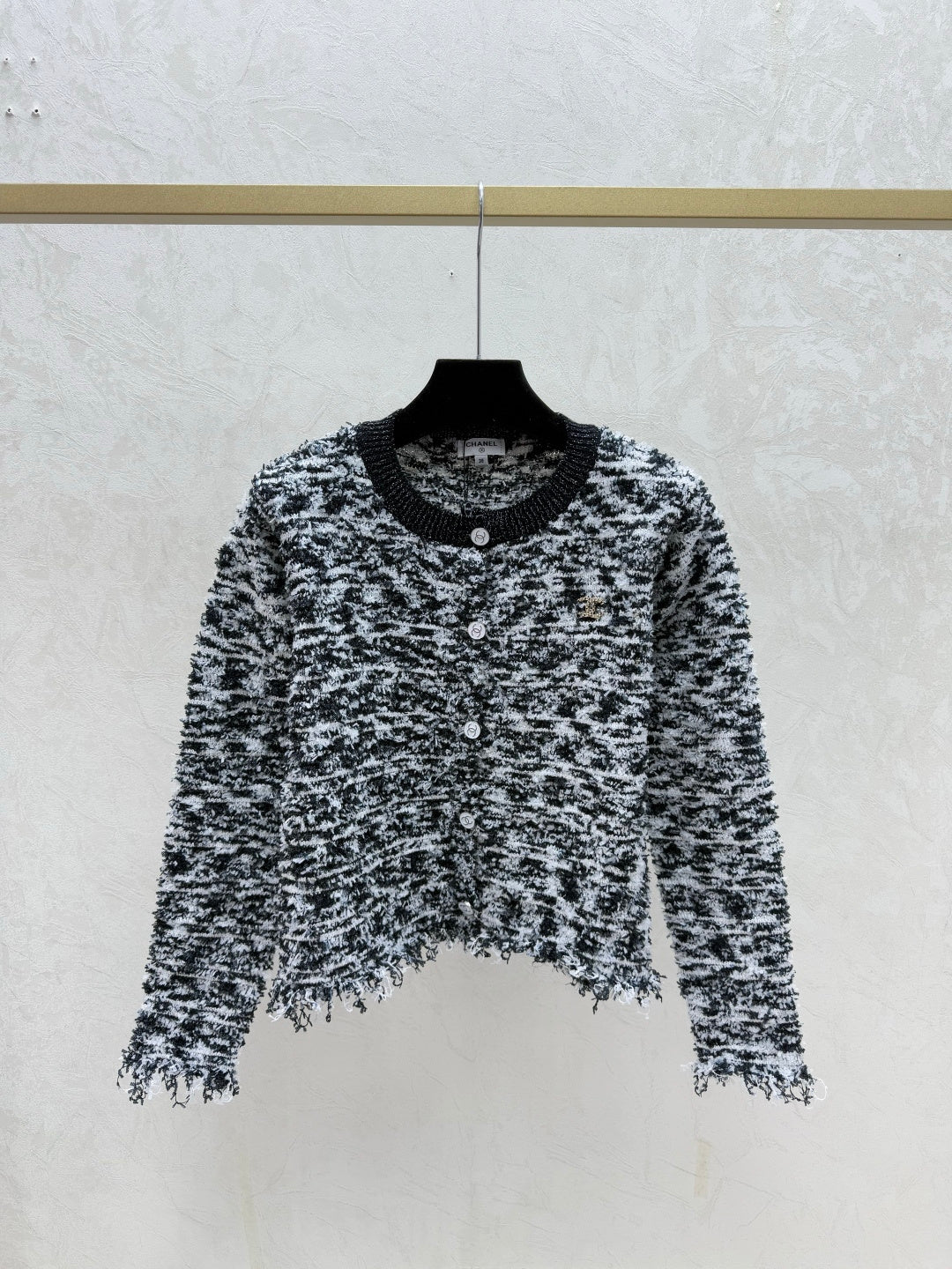 Chanel 2025 Knitted Crew Neck Cardigan Wool Polyester 734785