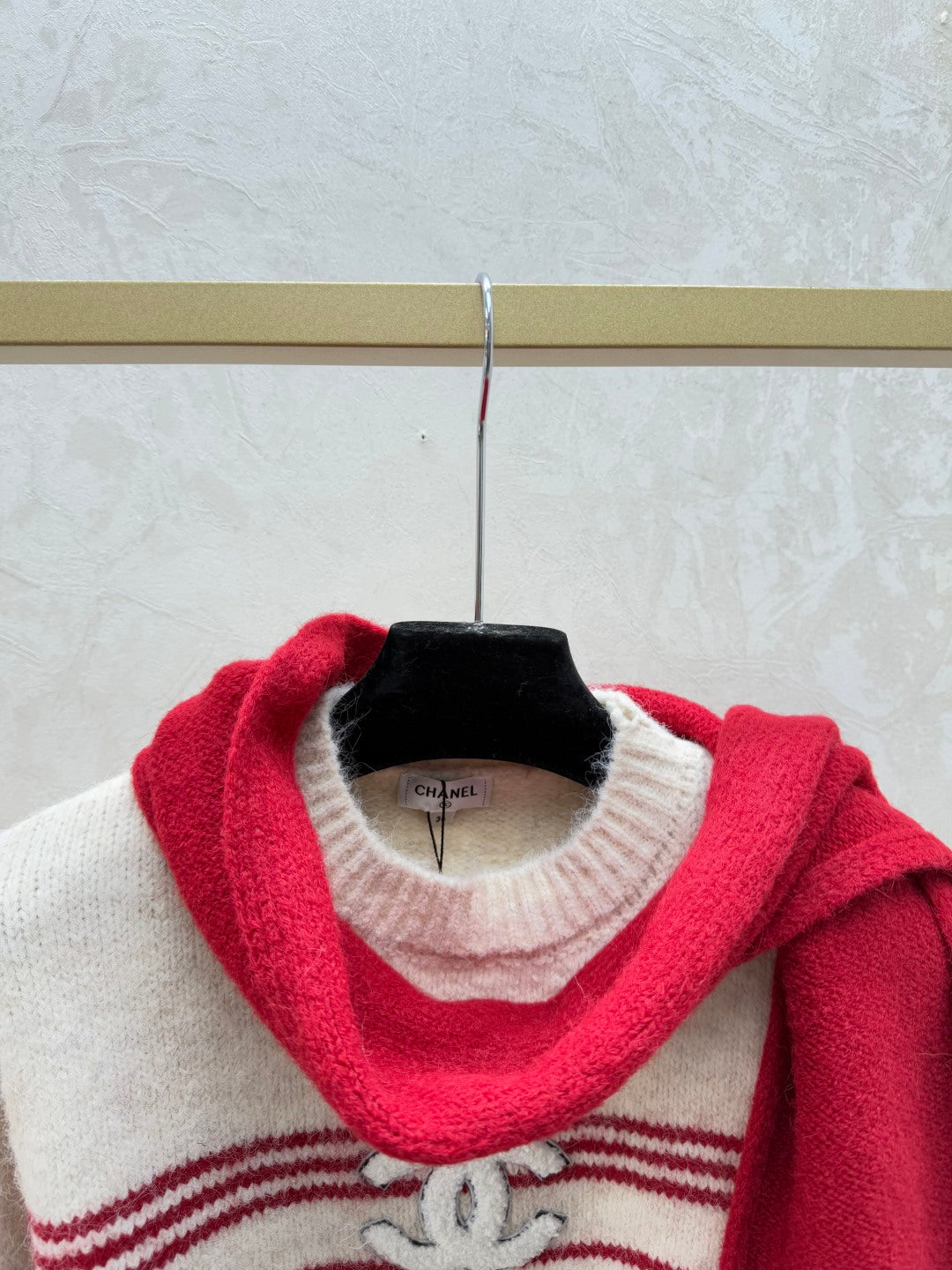 Chanel 2025 Striped Sweater Wool Mohair 734809