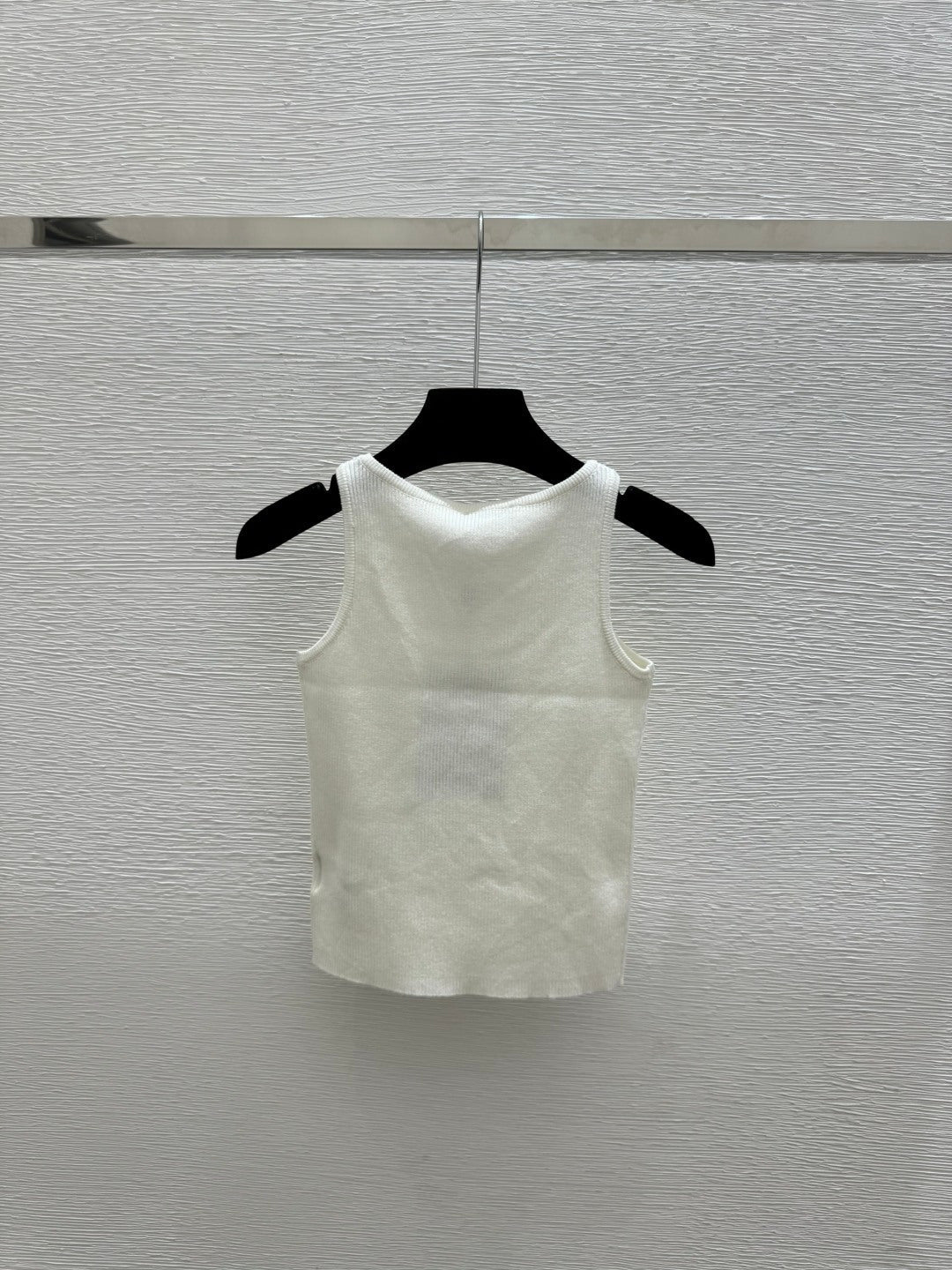 Chanel 2026 Tank Top White and Gray Polyester Viscose