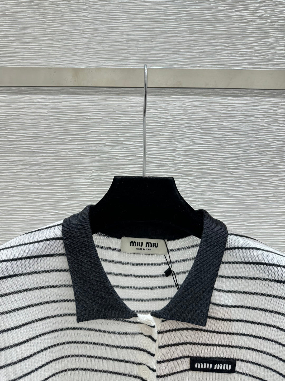Miumiu 2026 Striped Sleeveless Knit Vest Cotton 341375