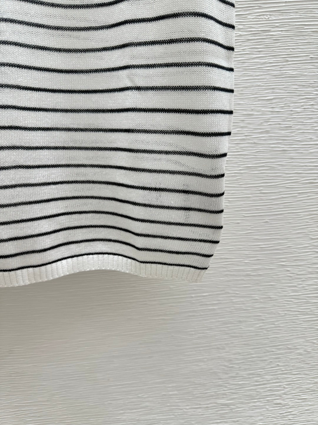 Miumiu 2026 Striped Sleeveless Knit Vest Cotton 341375