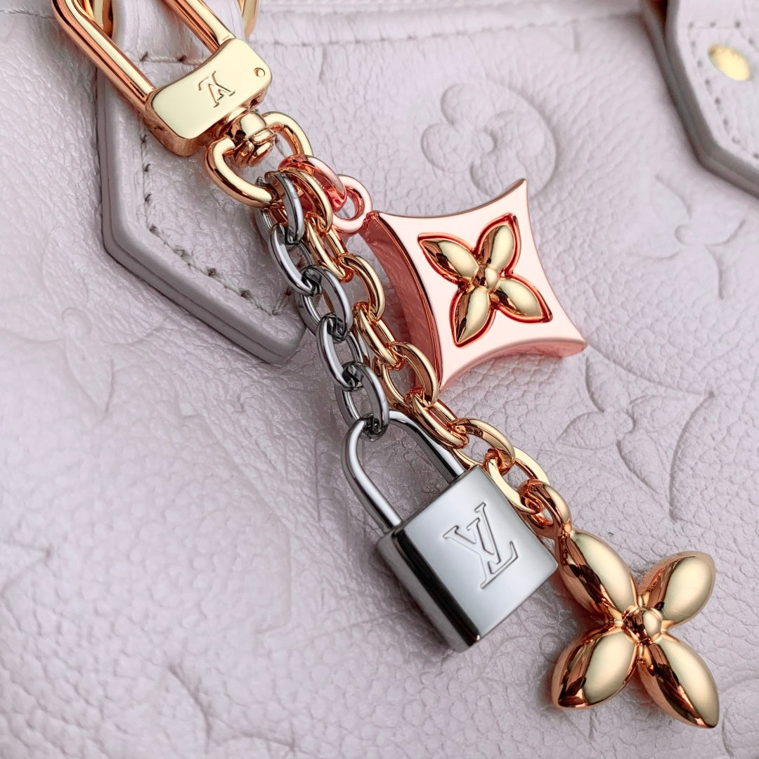 LV 2025 Nano Speedy Bag 16cm Pink Calfskin 346575