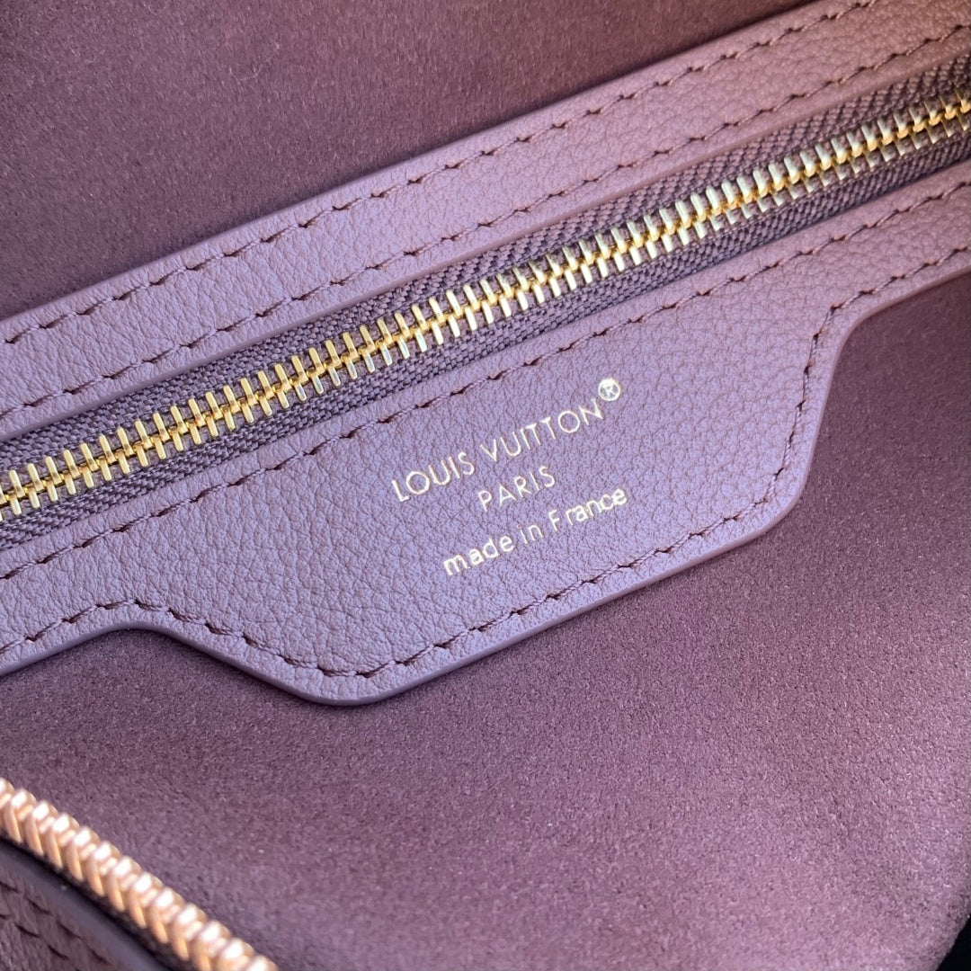 LV 2025 Speedy Bandoulière 25 Wine Red Calfskin 347094