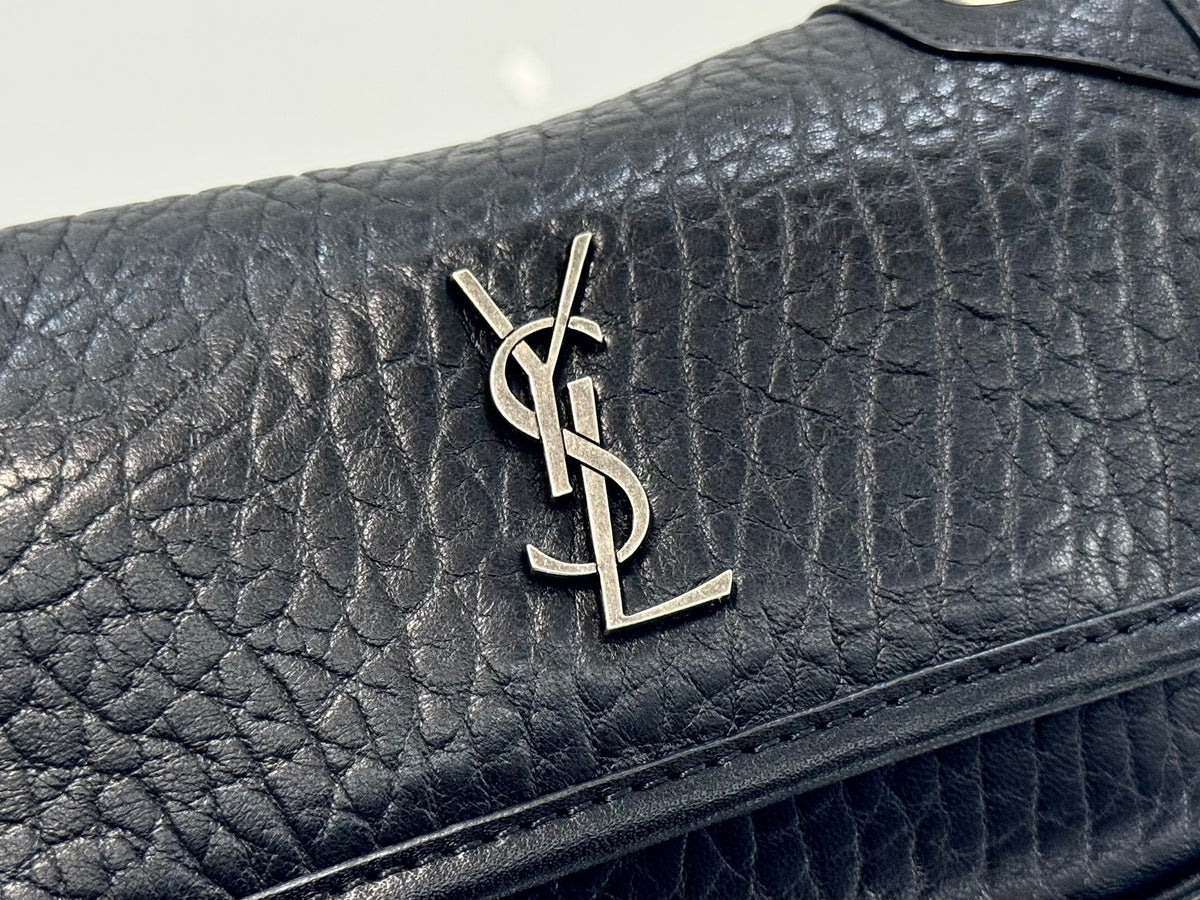 YSL Niki Mini Handbag 18 Black Lambskin Sliver Hardware