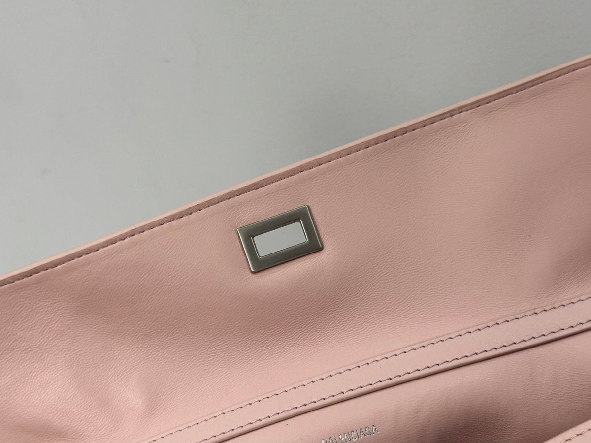 Balenciaga Medium Bag 35 Light Pink Calfskin Sliver Hardware