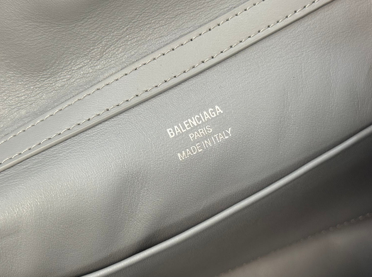 Balenciaga Mini Bag 22 Gray Calfskin Sliver Hardware