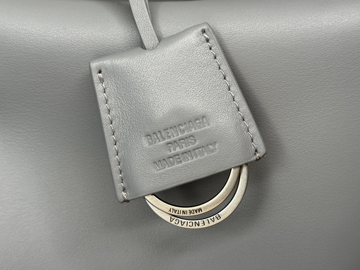 Balenciaga Mini Bag 22 Gray Calfskin Sliver Hardware