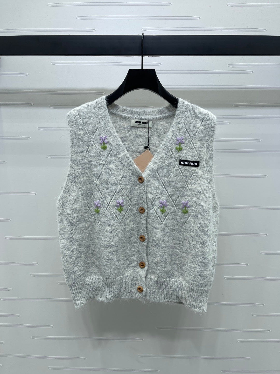 Miu Miu 25 Floral Vest Wool 285236