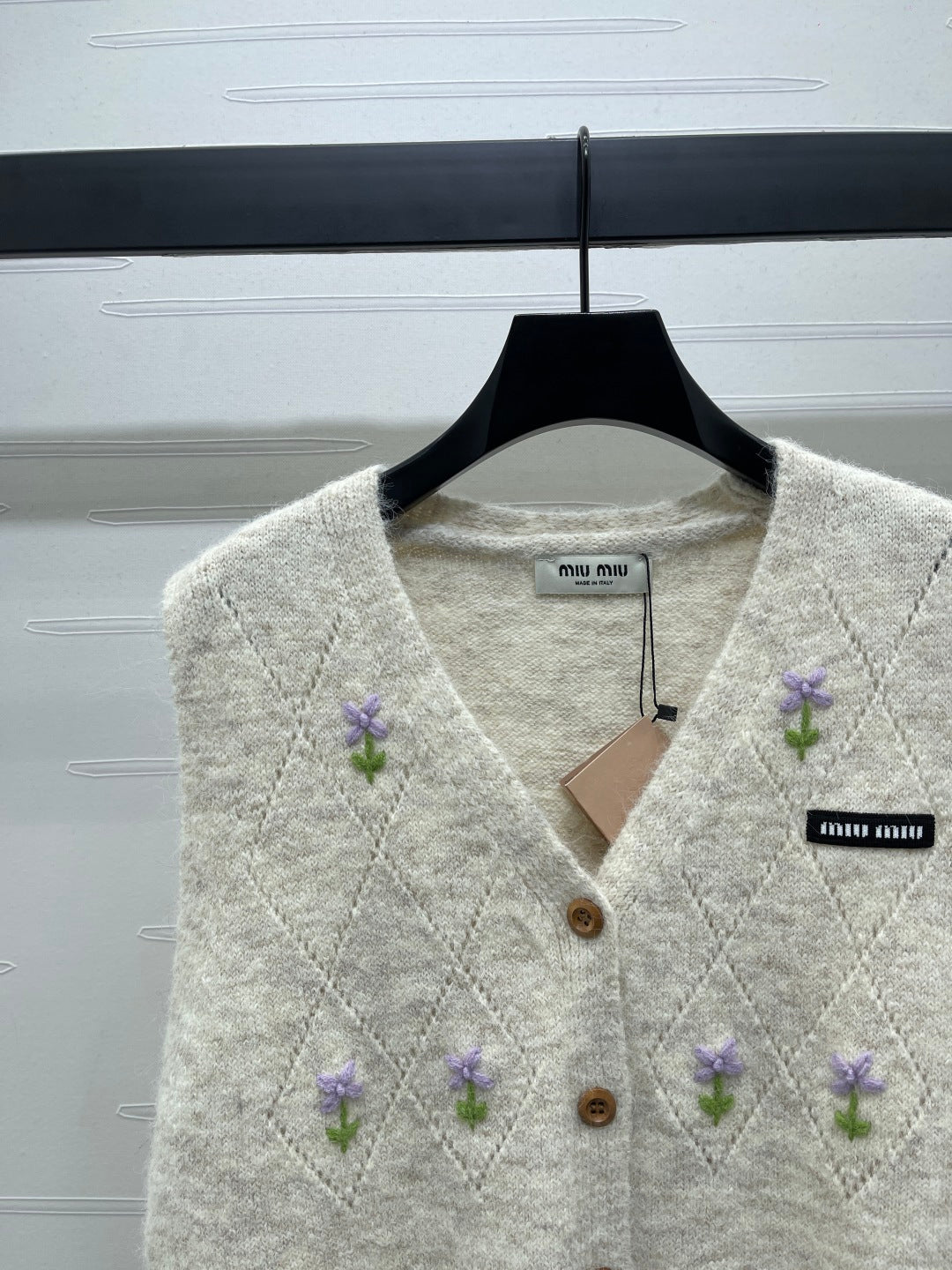 Miu Miu 25 Floral Vest Wool 285236