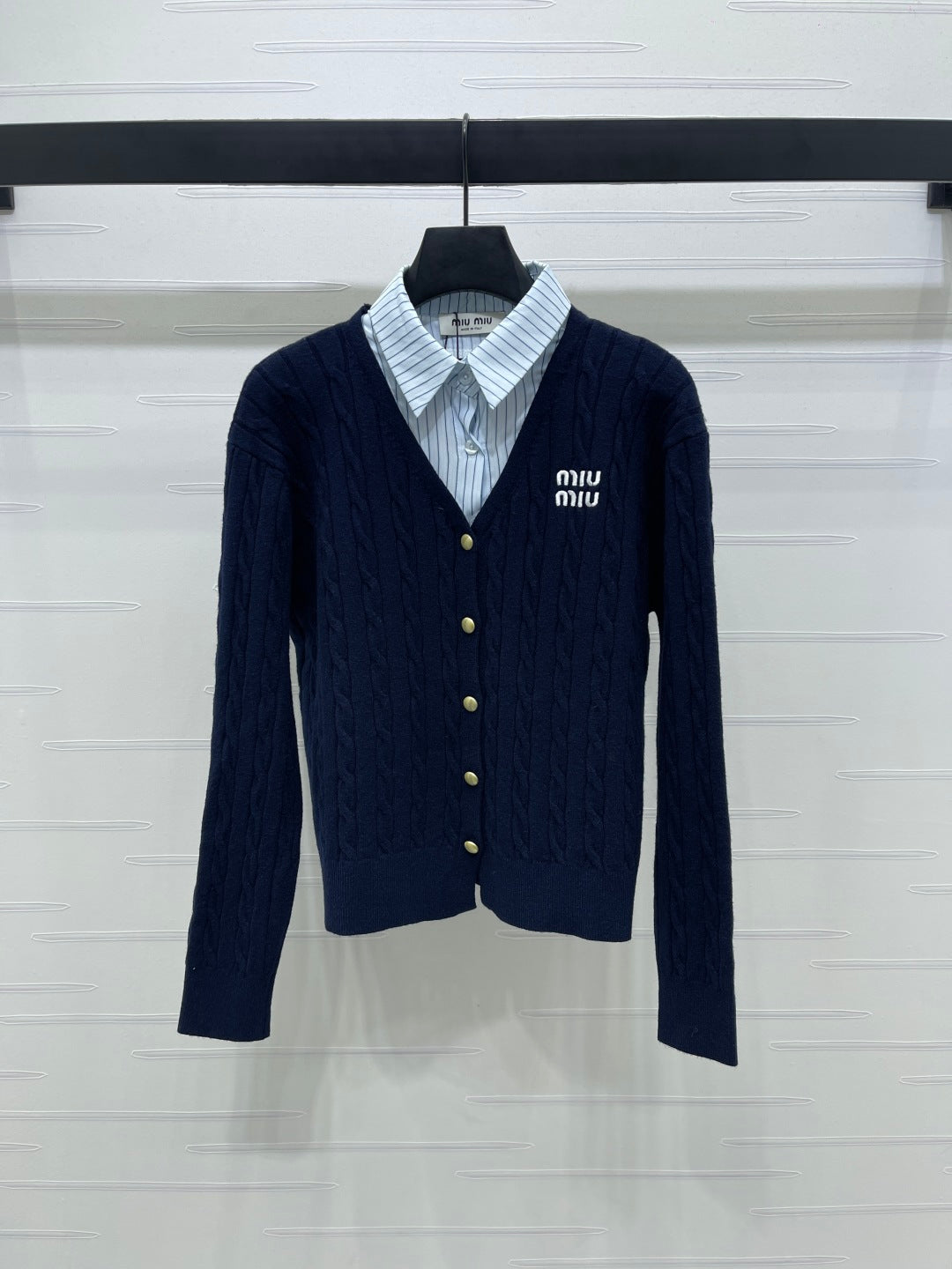 Miu Miu 25 Long Sleeve Knitted Sweater Wool 295626