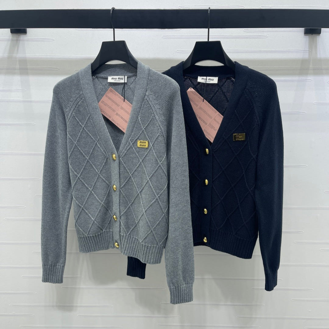 Miu Miu 25 Knitted Cardigan Wool Mix Cashmere 296259