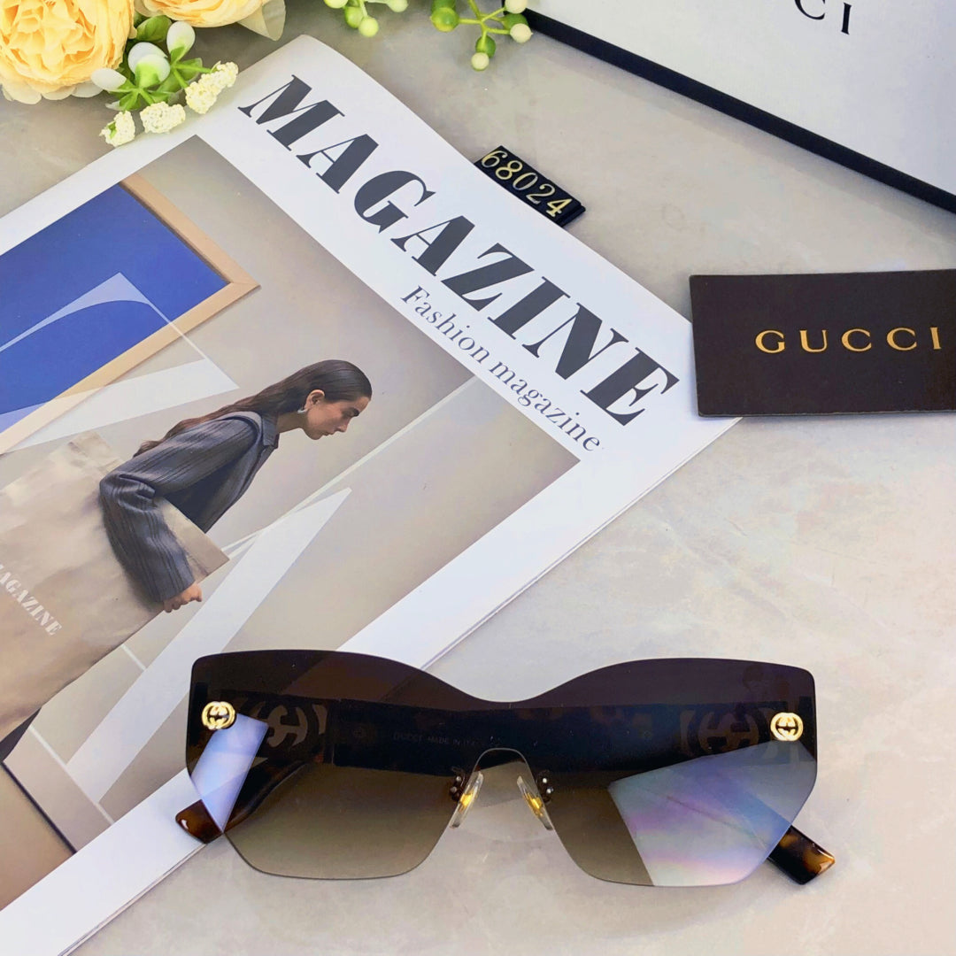 MIRRORED BUTTERFLY FRAME SUNGLASSES 571497 IN ACETATE EMBOSSED LOGO