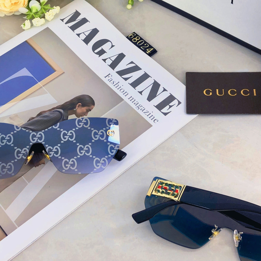 MIRRORED BUTTERFLY FRAME SUNGLASSES 571497 IN ACETATE EMBOSSED LOGO