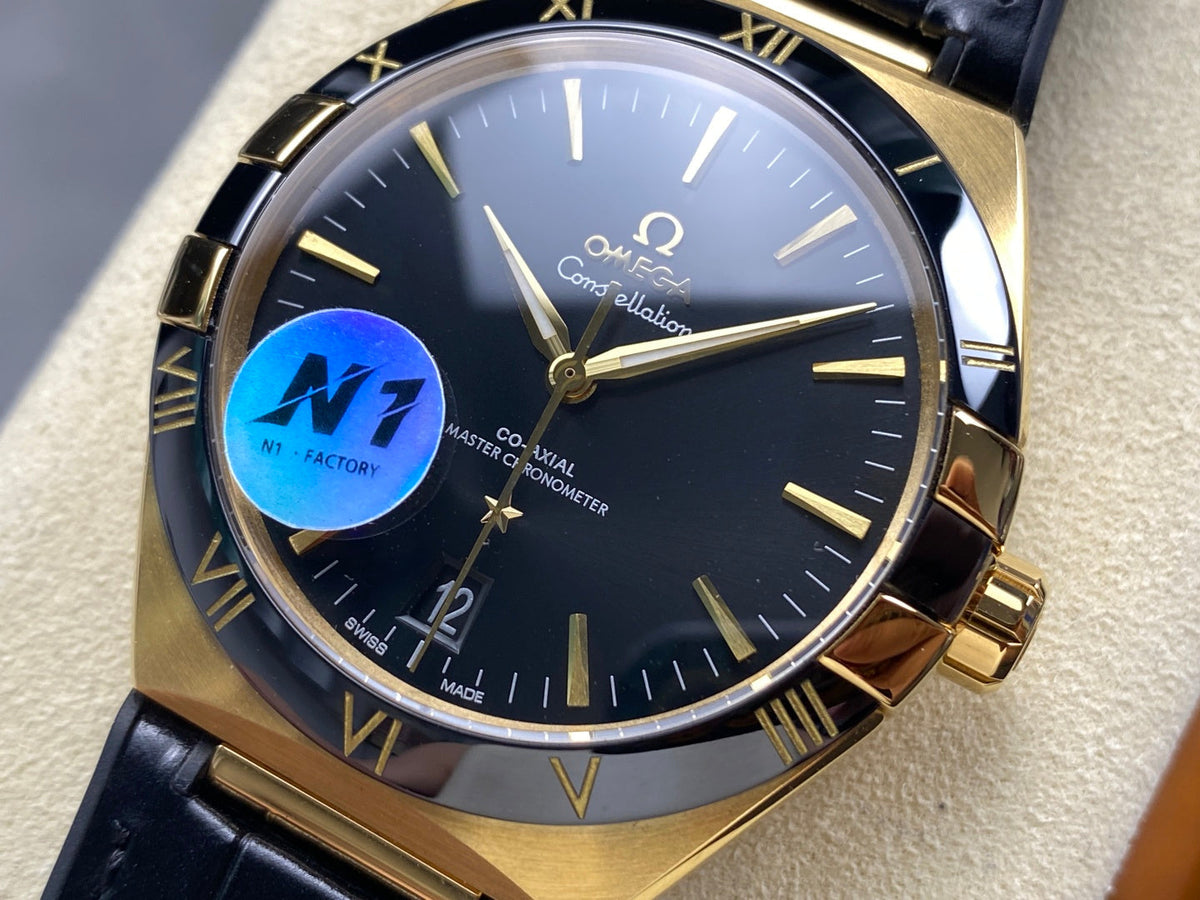 Omega Constellation Co-Axial Master Chronometer 41mm Watch Black Strap Black Dial