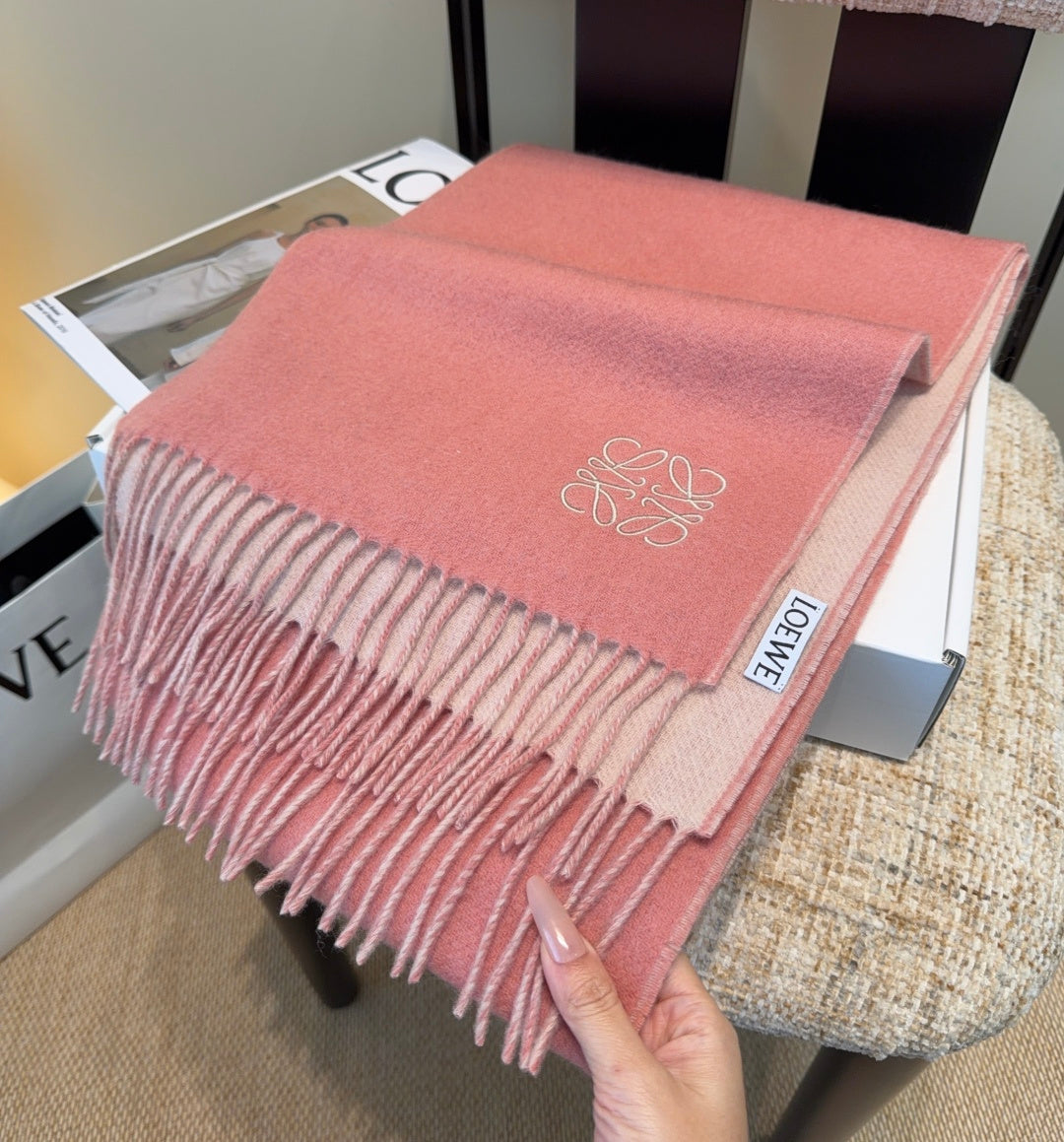 Loewe Scarf 180CM Pink Wool-blend 100131