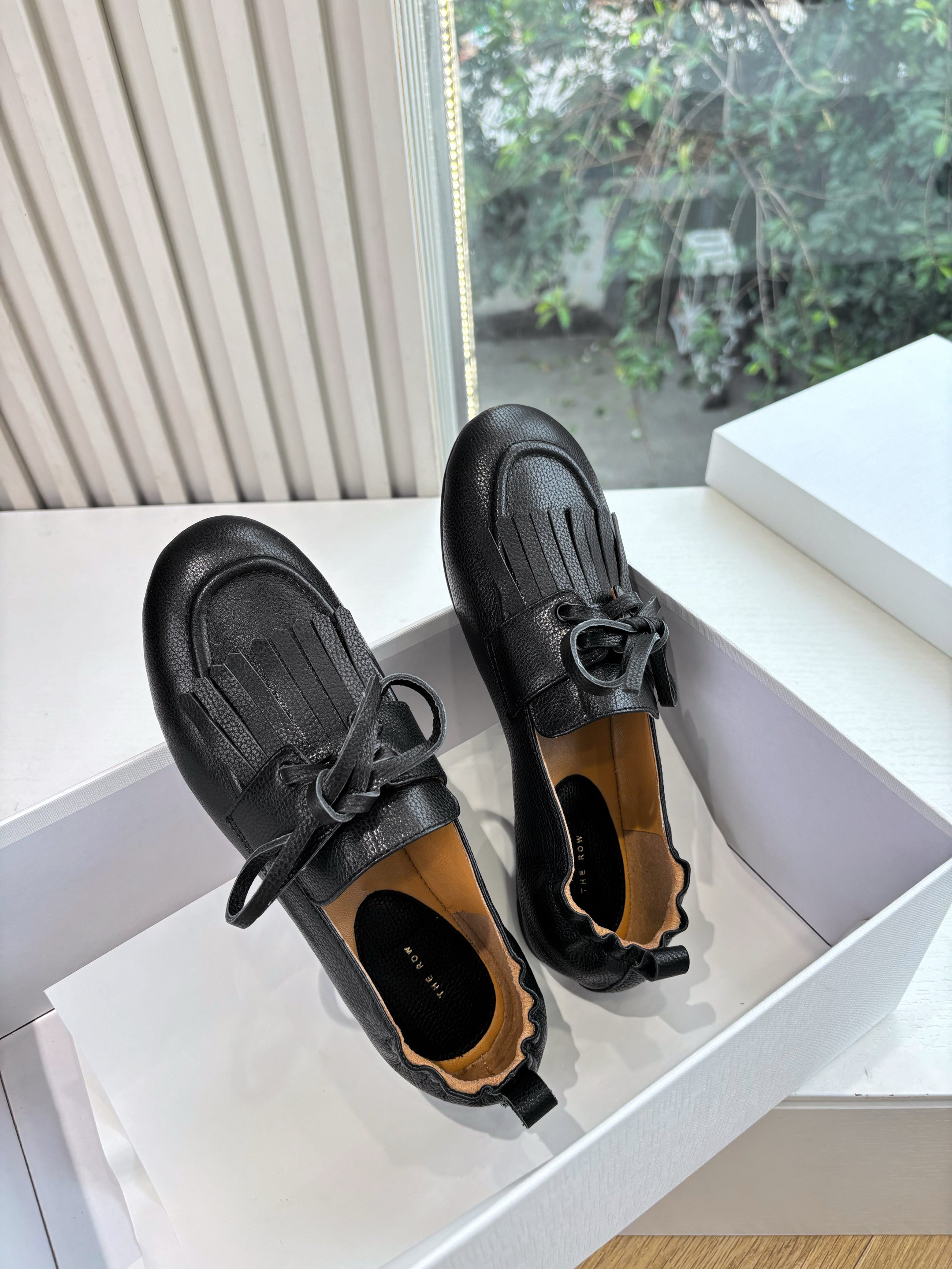 The Row 2025 Mary Jane Loafer Black Cowhide 549360