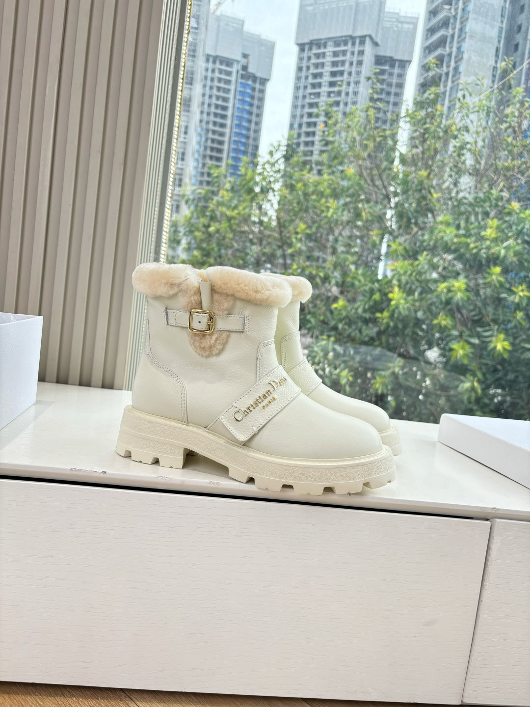 Dior 2026 Alps D-Quest Ankle Boots Wool Leather 128401