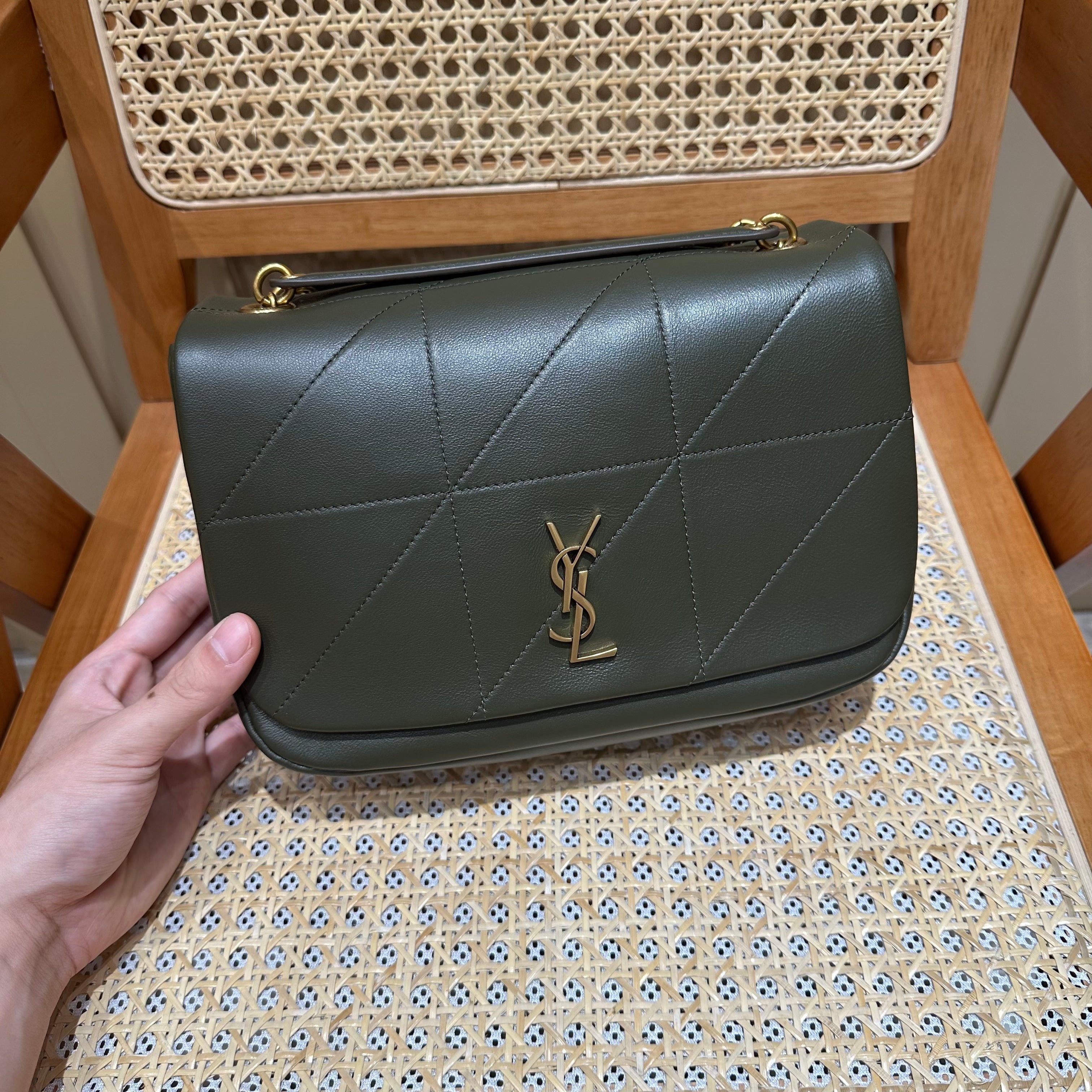 YSL Shoulder Bag 25 Dark Green Calfskin