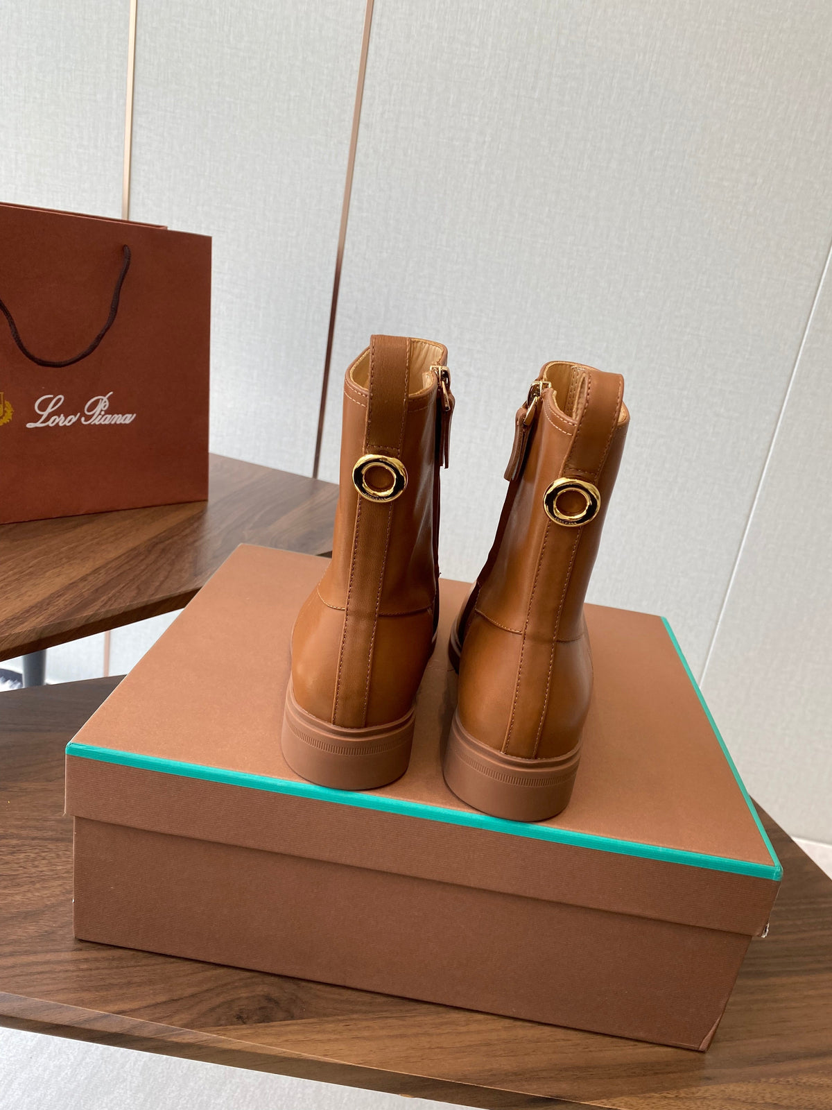 LP latest short boots  brown calfskin 388108
