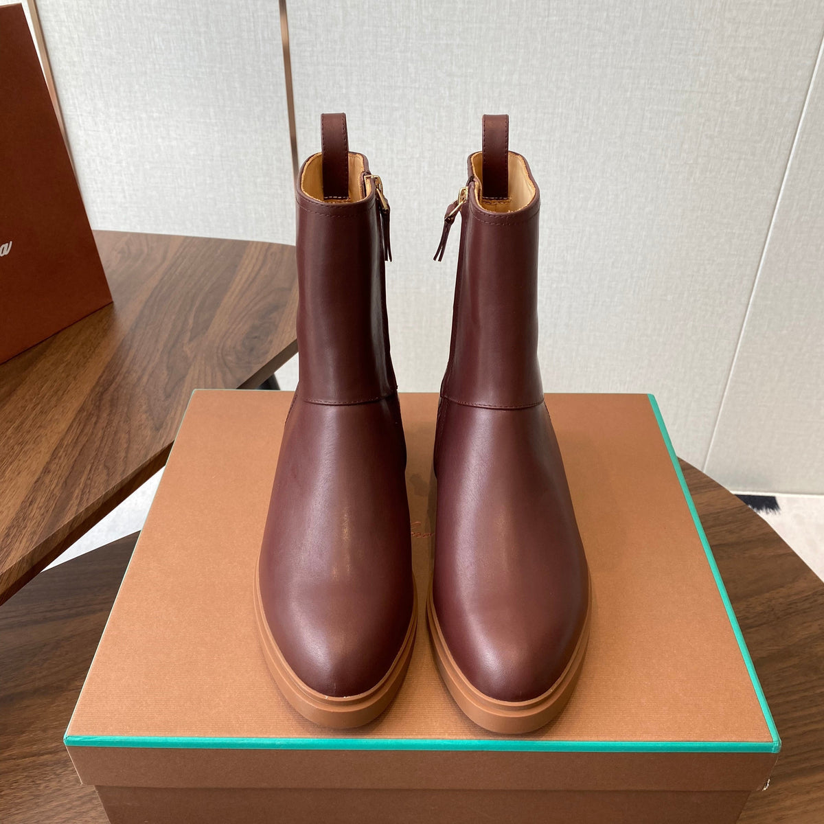 LP latest short boots dark brown calfskin 388109