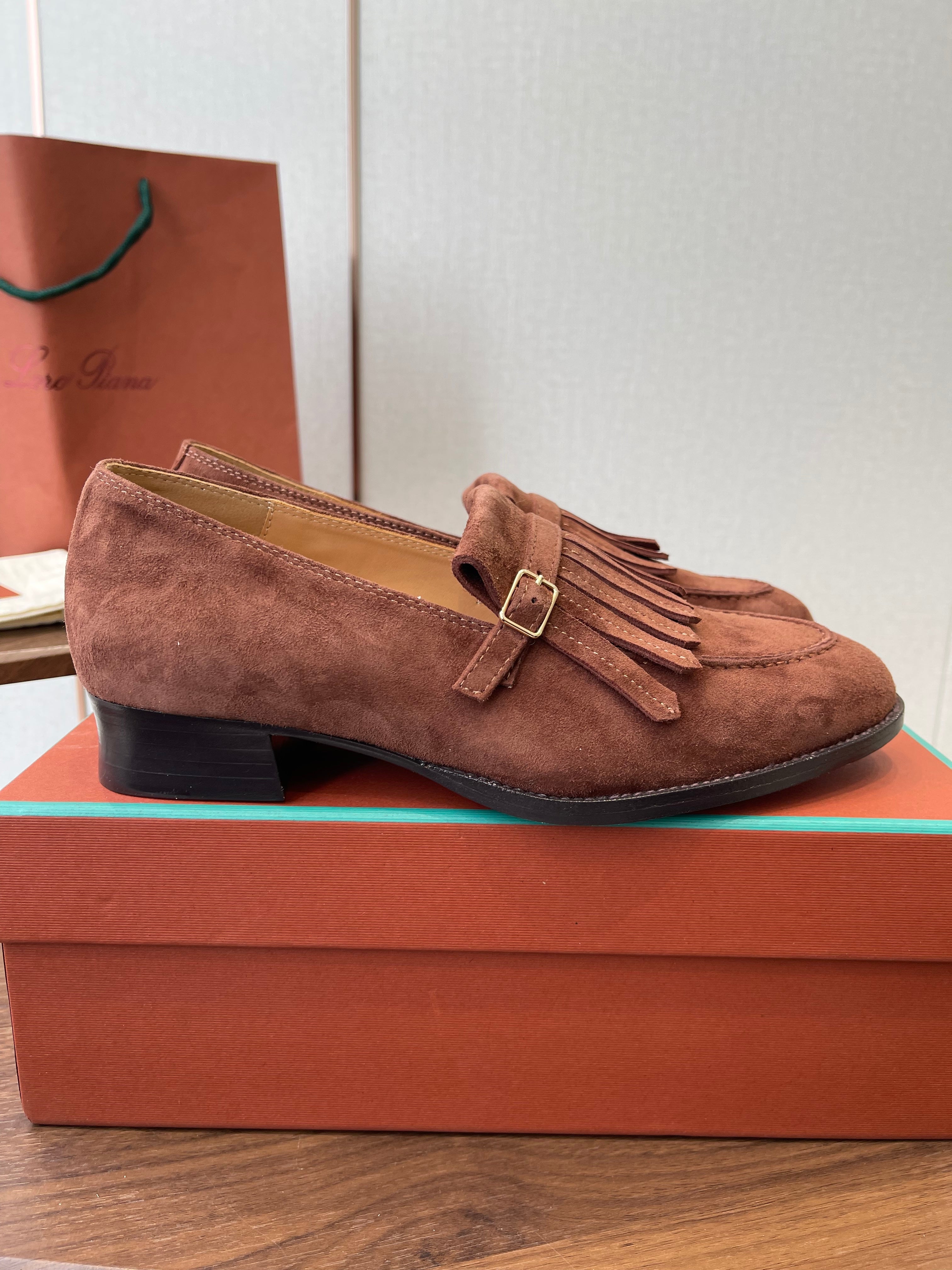 LP 26SS Loafers Red Brown Suede 579615