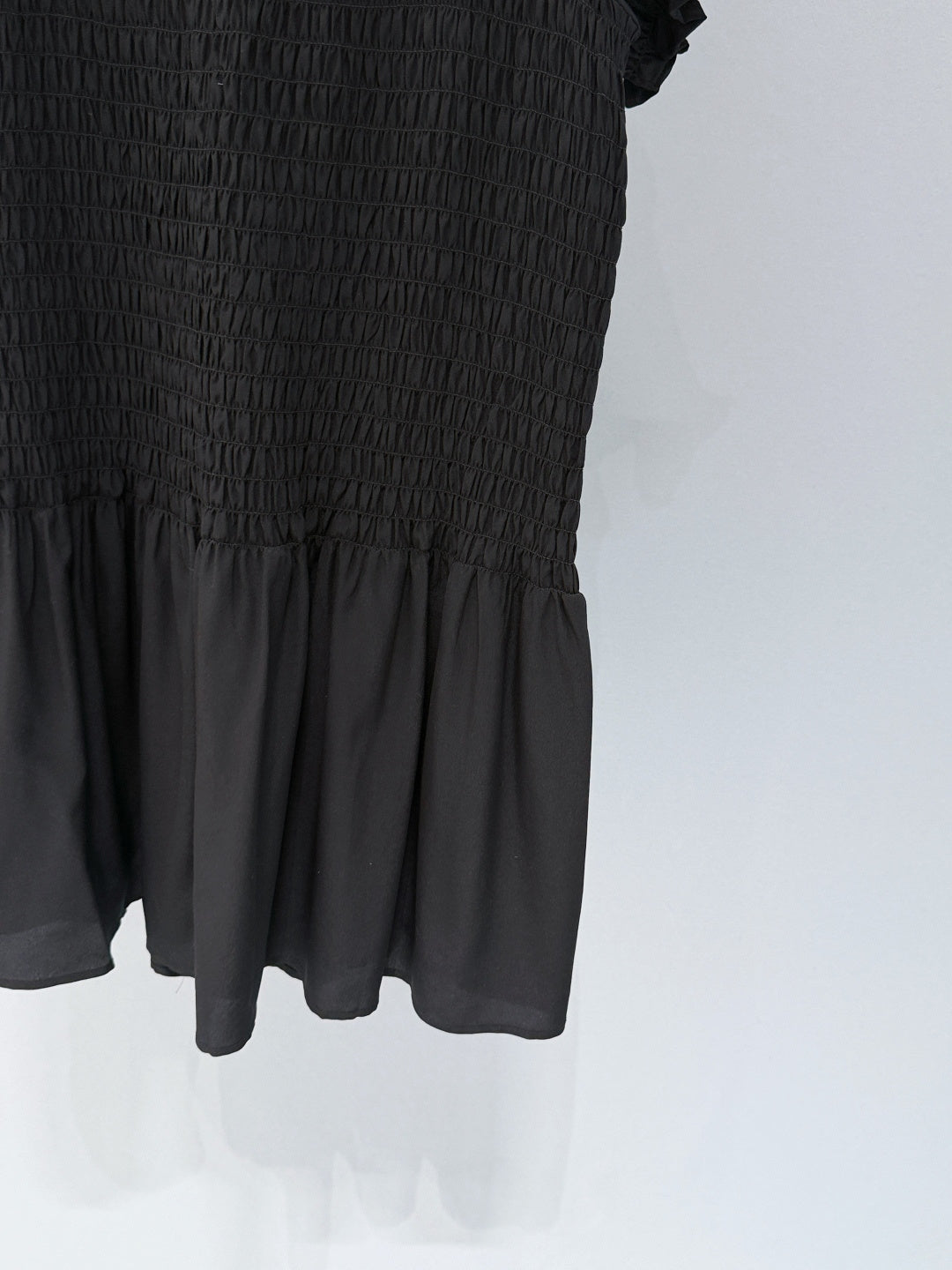 Miumiu 2026 Georgette Mini-dress Black Elastane Silk