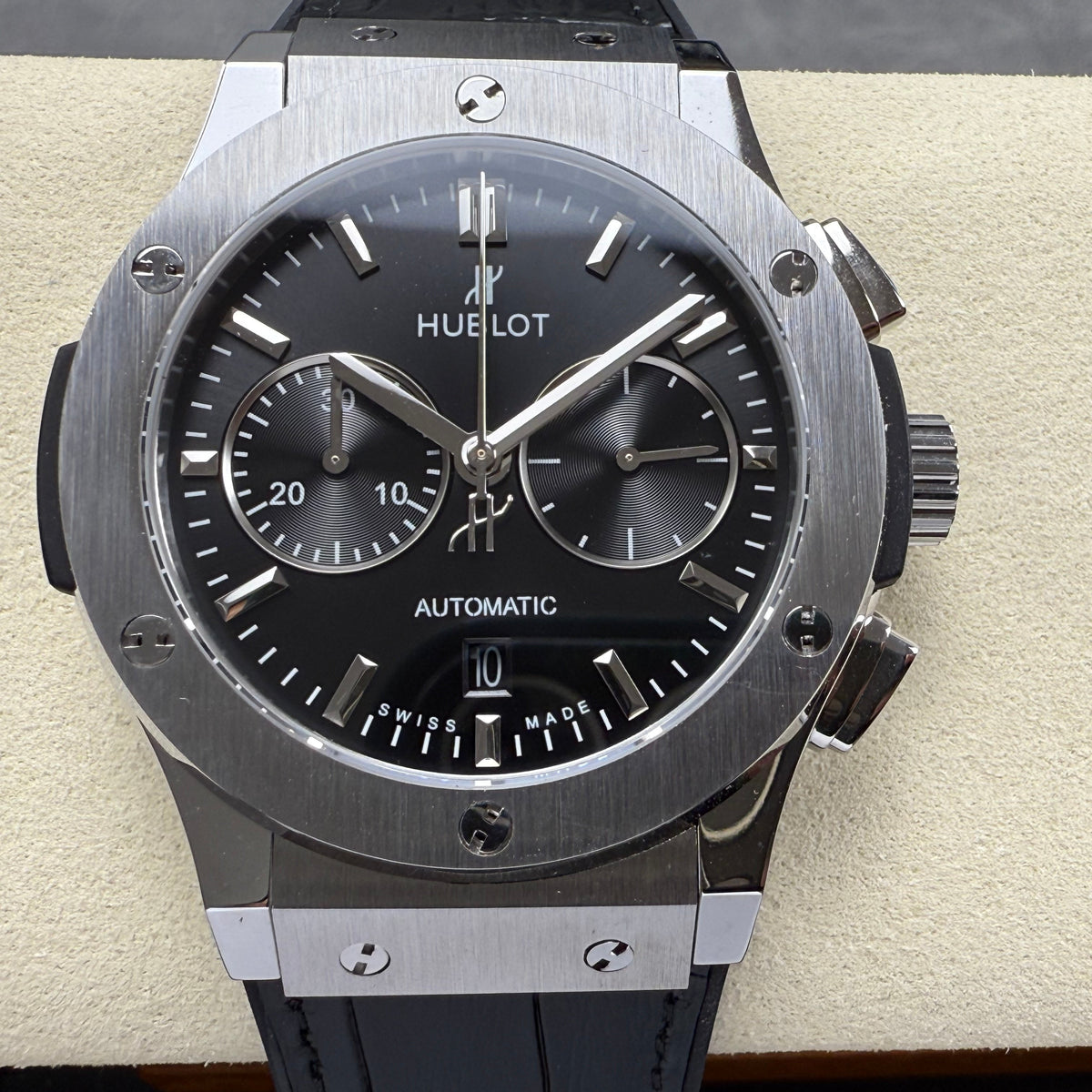 Hublot Classic Fusion Chronograph Black Dial Titanium 45mm Watch