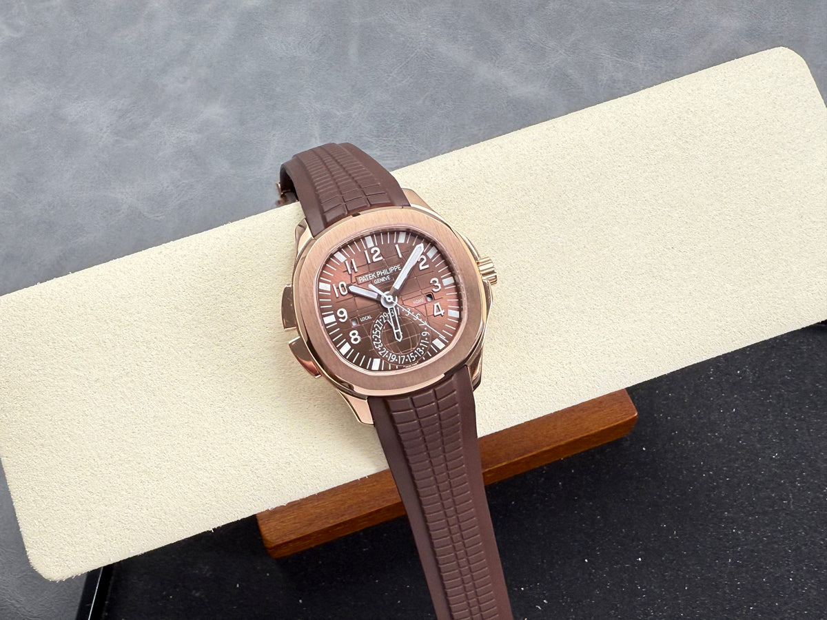 Patek Philippe Aquanaut Travel Time 40mm Brown Dial Rose Gold Case