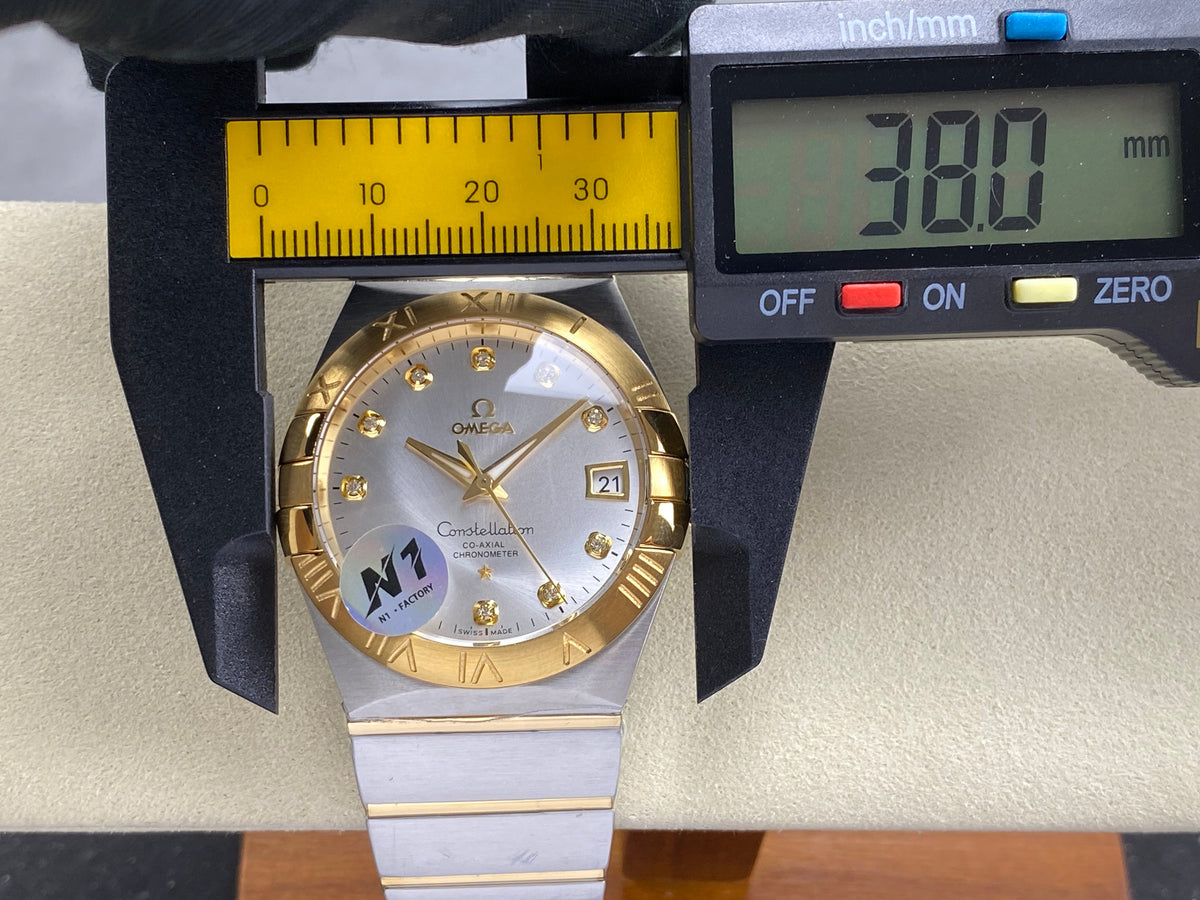 Omega Constellation Co-Axial Chronometer 38mm Gold Steel Case