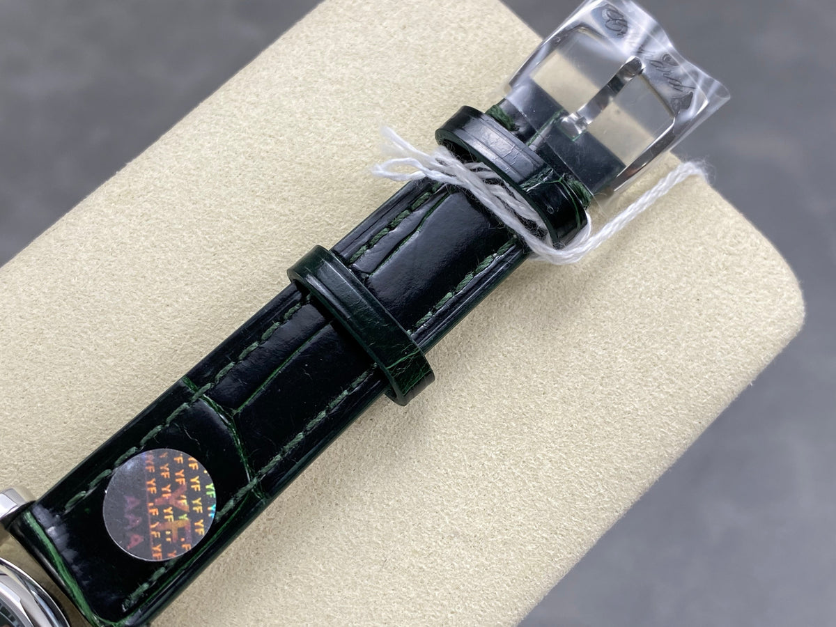 Chopard Happy Sport 30mm Green Diamond Dial Black Green Leather