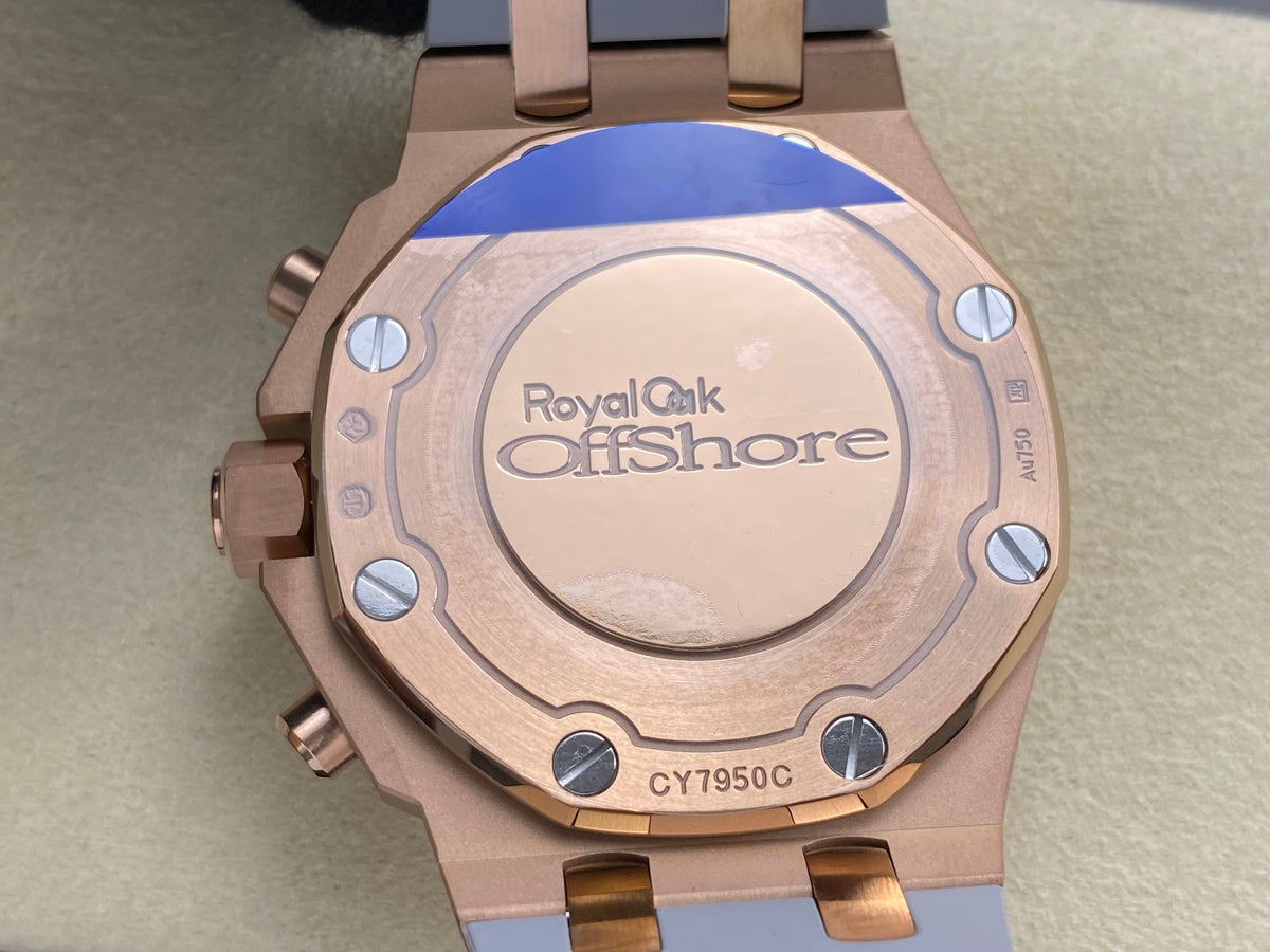Audemars Piguet Royal Oak Chronograph 37mm Rose Gold White Grey Dial
