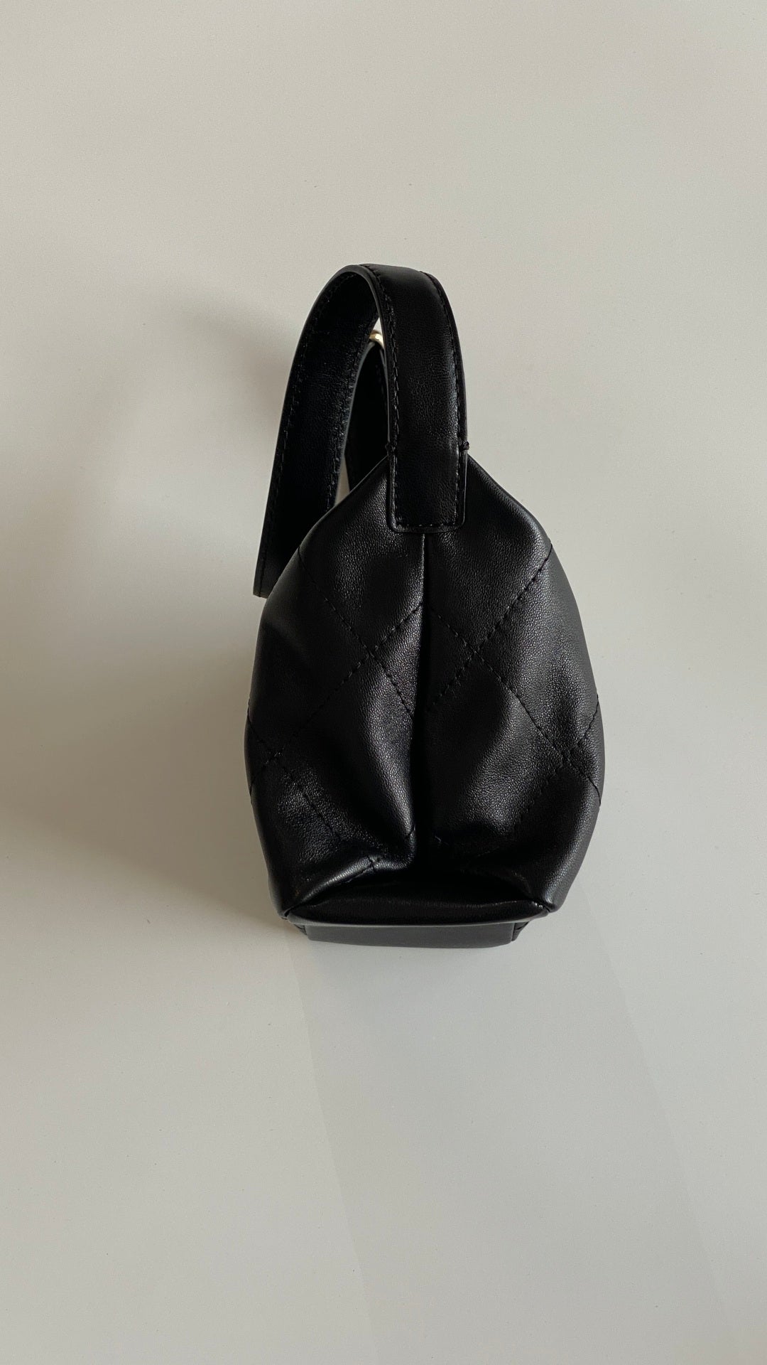 Chanel 2026 Hippie Hobo Bag 23cm Black Sheepskin