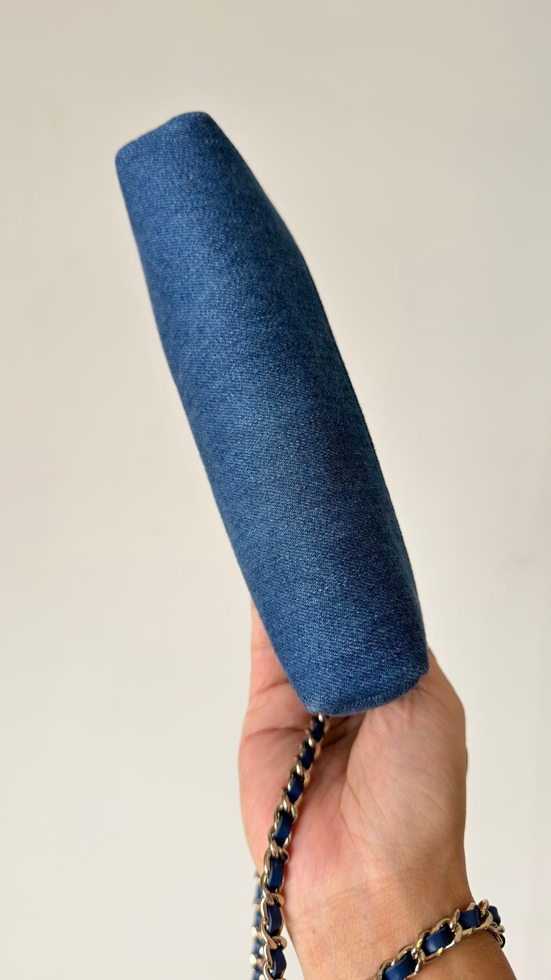 Chanel 2026 Clutch with Chain Blue Denim
