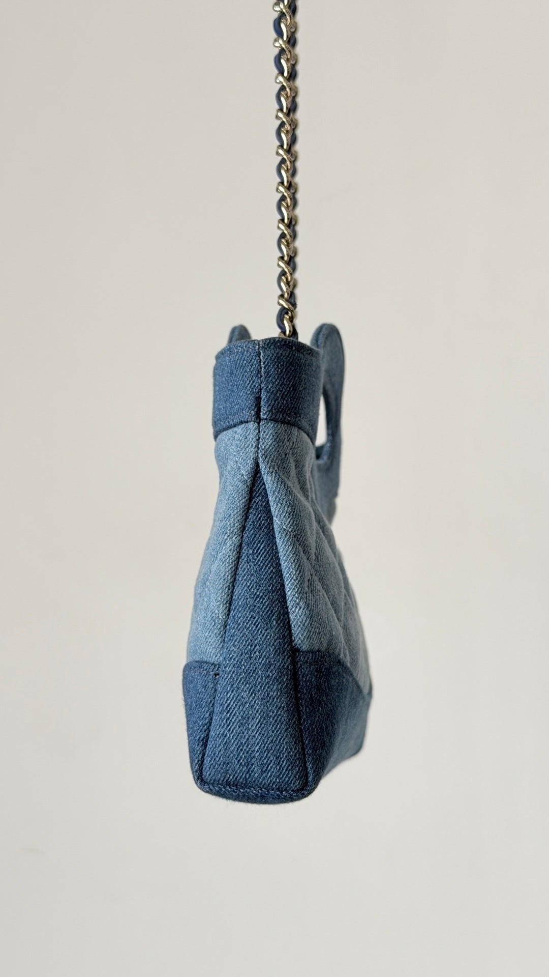 Chanel 2026 Clutch with Chain Blue Denim