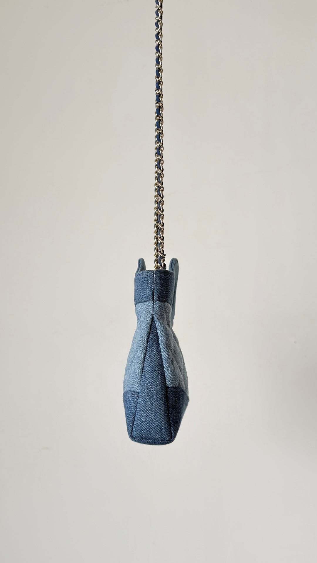 Chanel 2026 Clutch with Chain Blue Denim