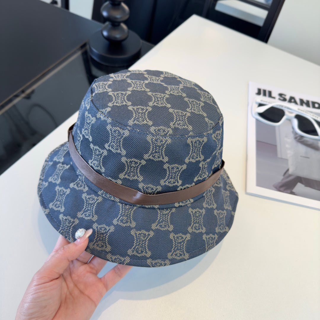 Celine Bucket Hat Blue Cotton 262199