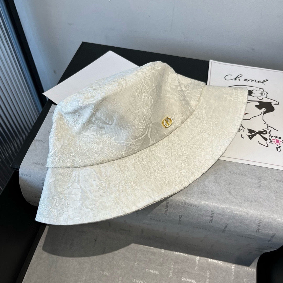 Dior Bucket Jacquard Fabric With Floral Pattern Hat 221086