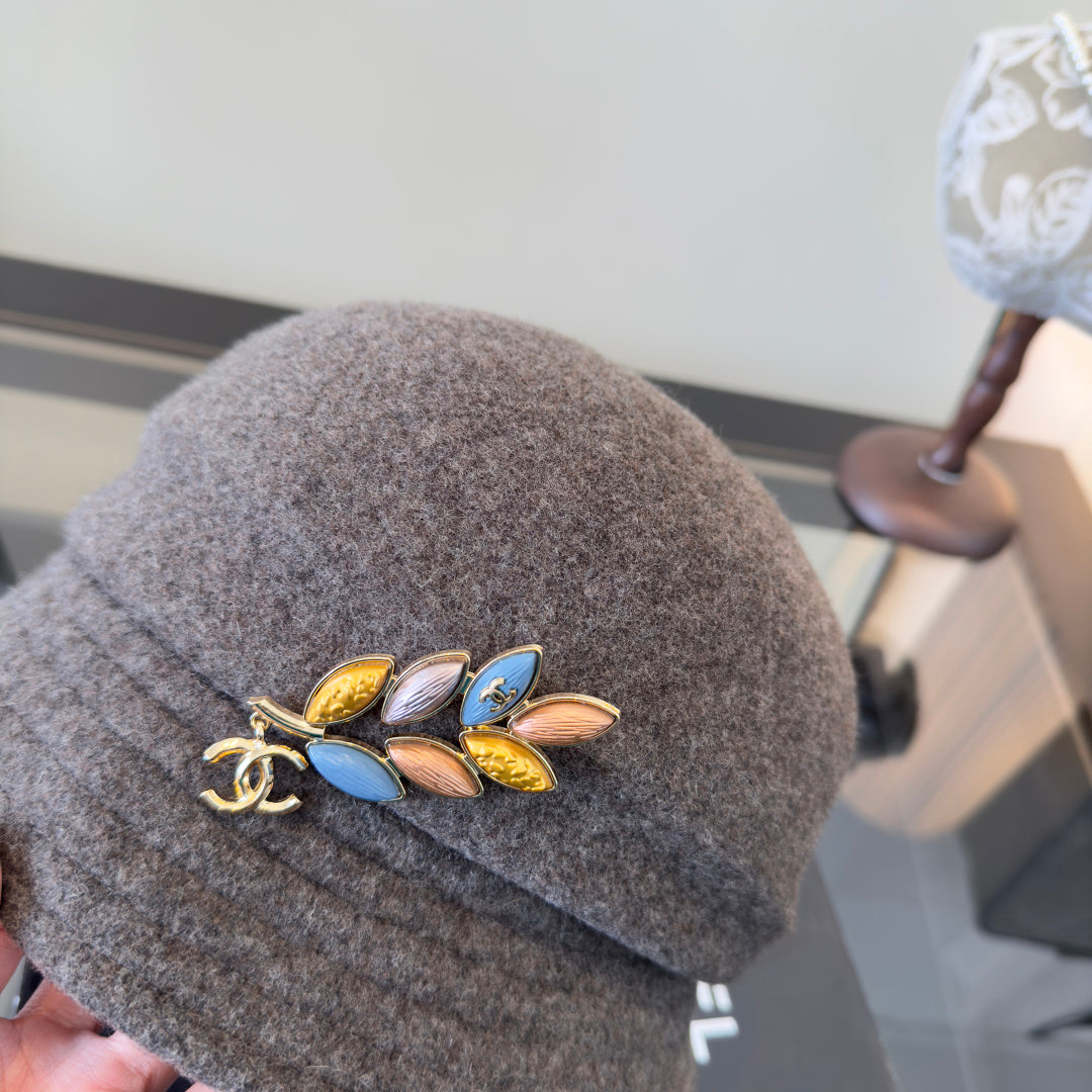 Chanel Felt Bucket Hat 491525