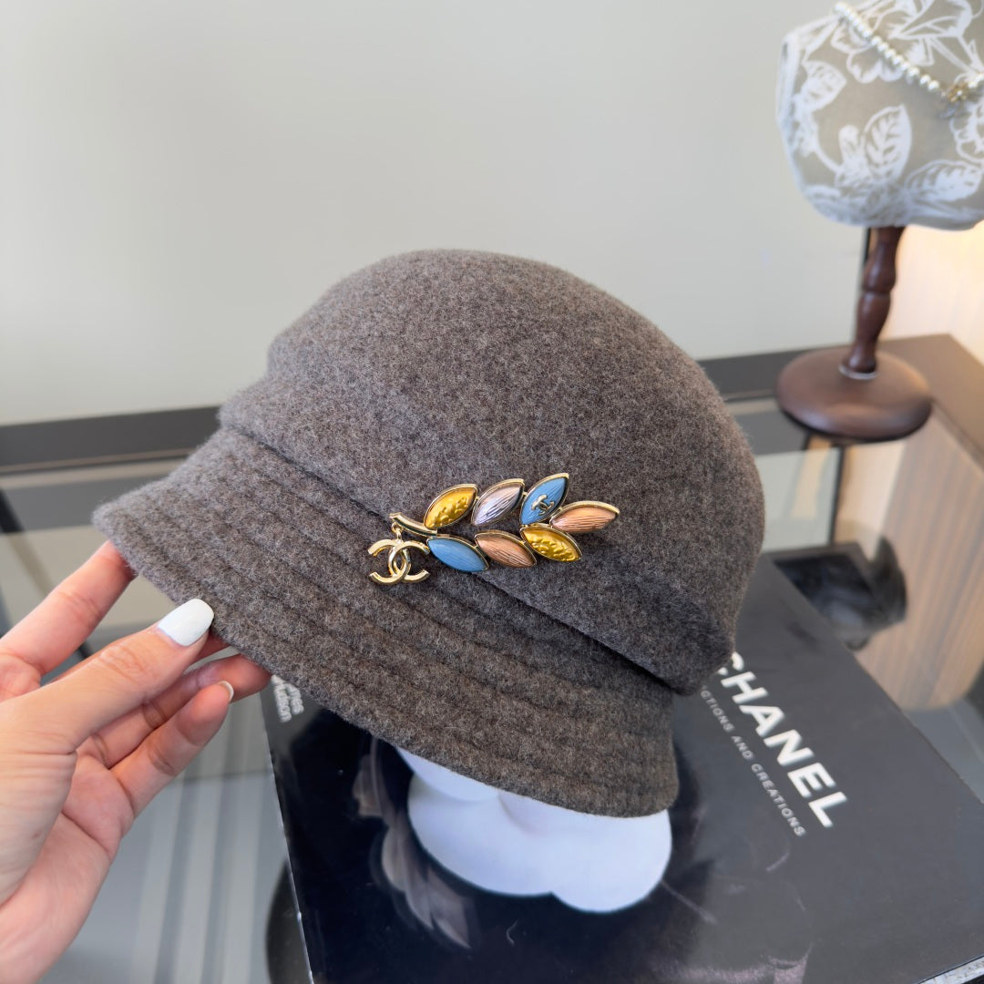 Chanel Felt Bucket Hat 491525