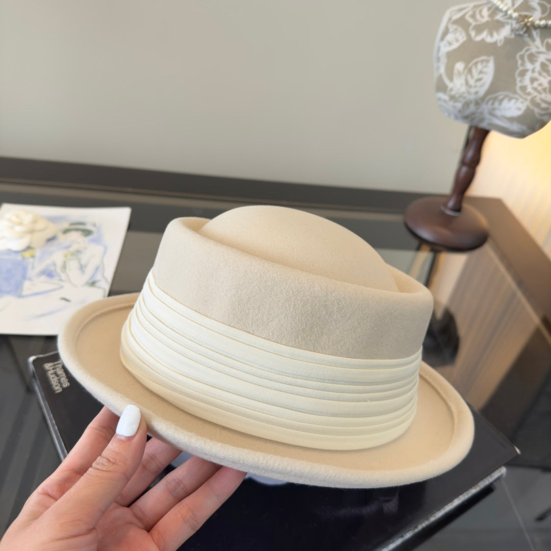 Chanel Felt Pork Pie Hat 477658