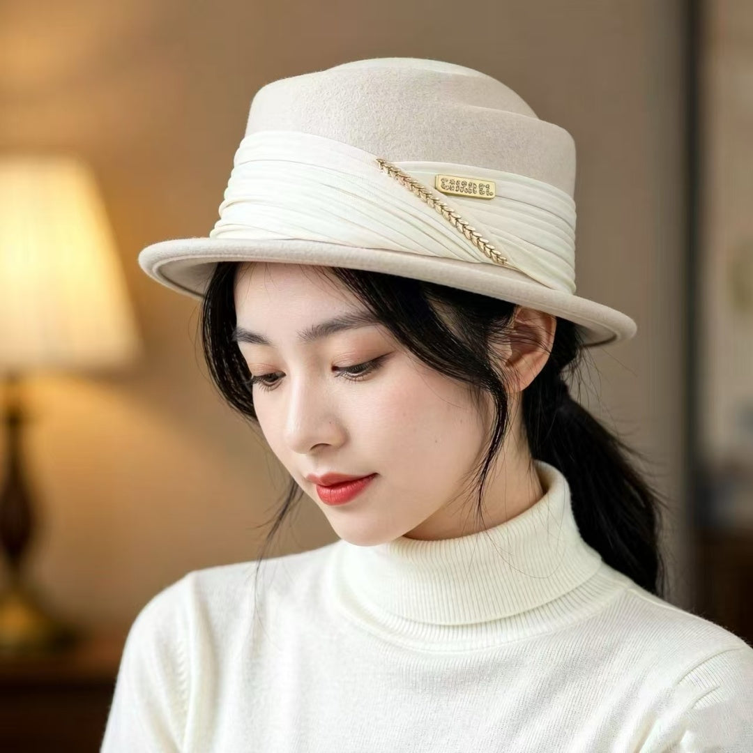 Chanel Felt Pork Pie Hat 477658